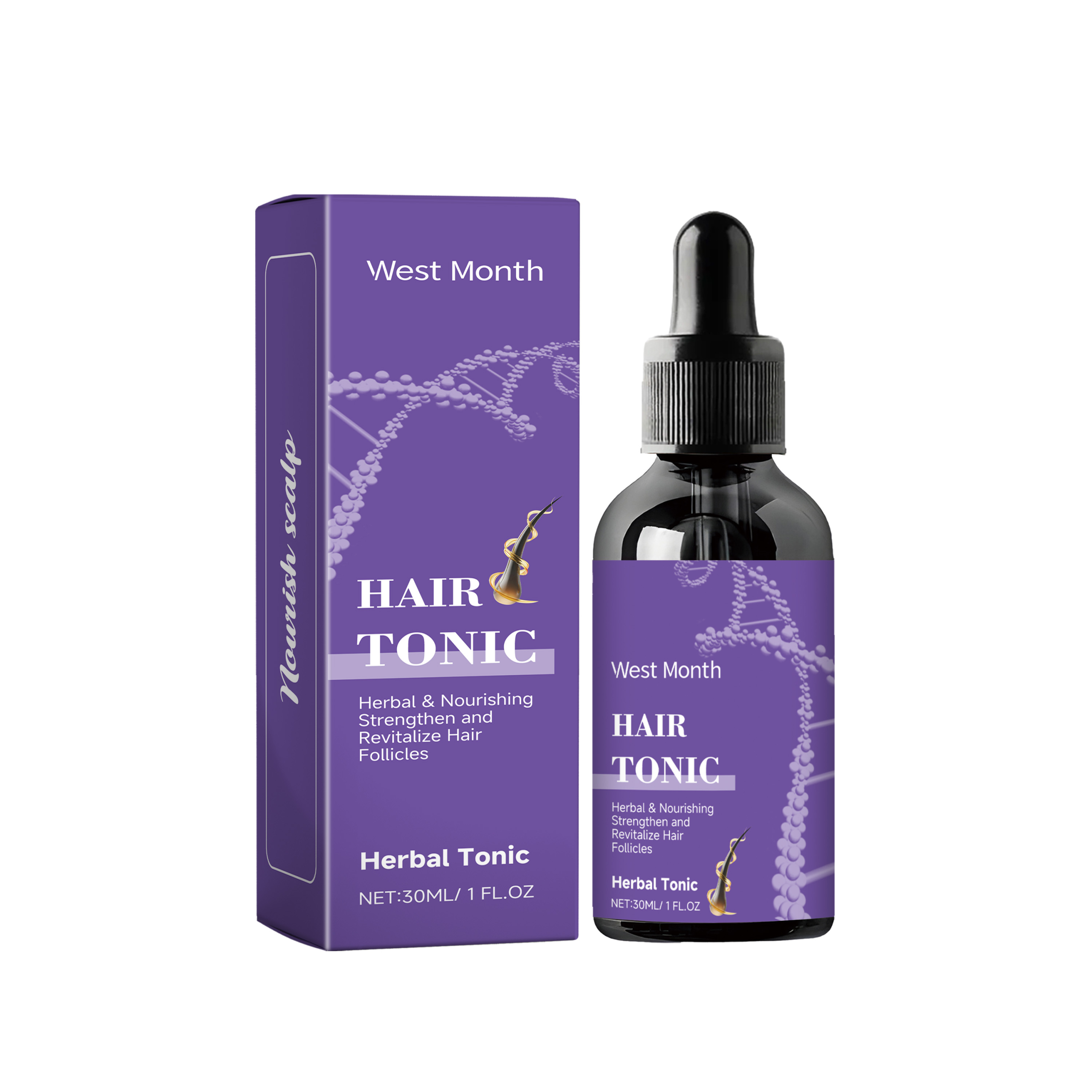 West&Month Hair Serums & Essences smooth essence 30ml/盒 | Premium Hair Care - Image 7