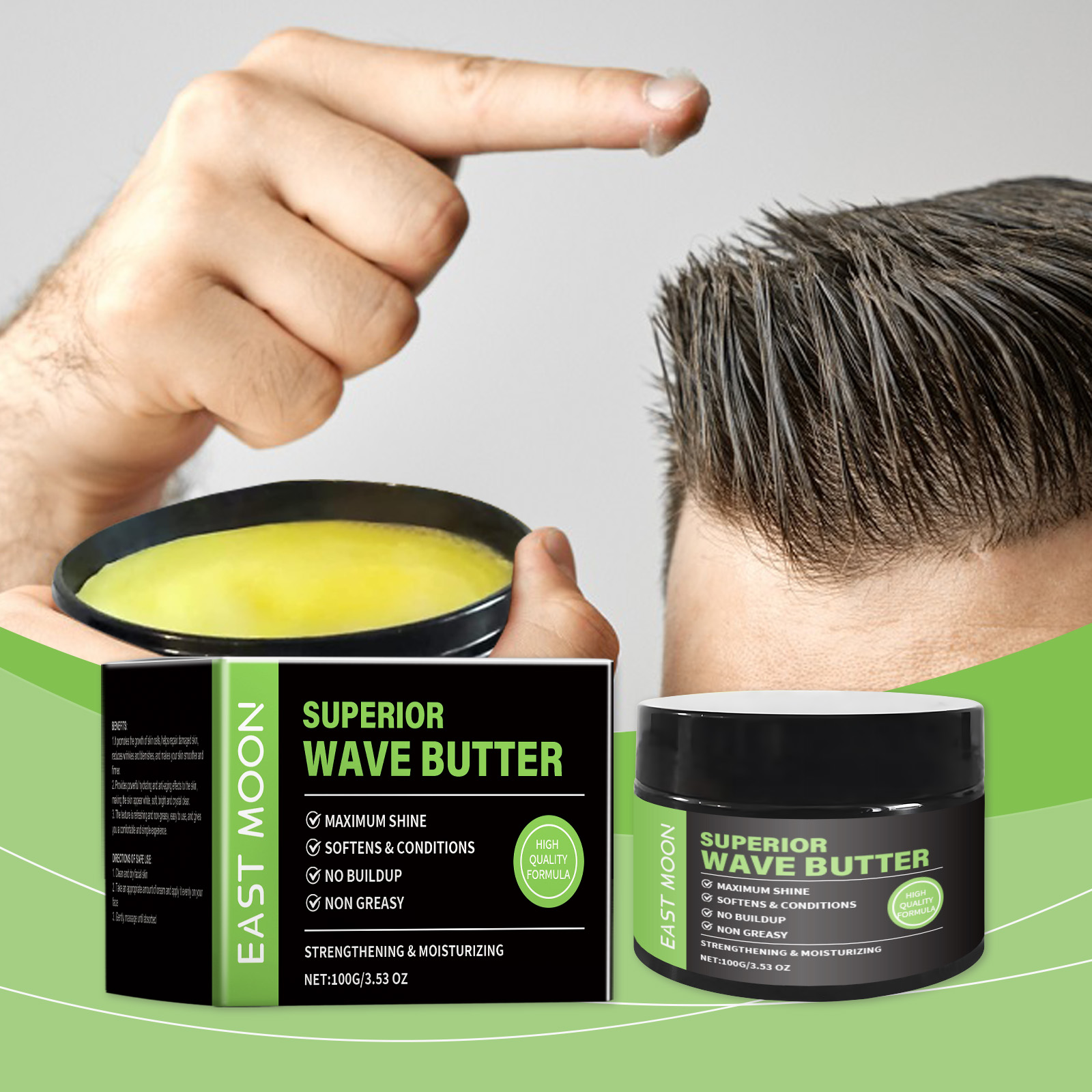 East Moon Hair Mousse & Gel volumizing refreshing styling 100g | Premium Hair Care - Image 2