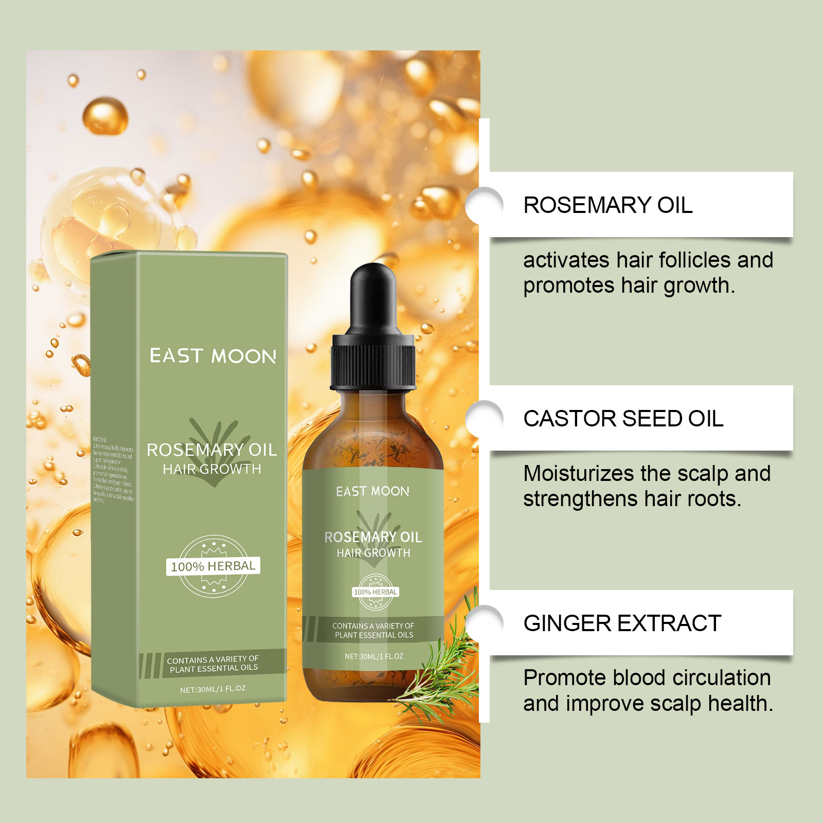 East Moon Hair Oils & Treatments hair treatment moisturizing smooth 30ml | Premium Hair Care - Image 4