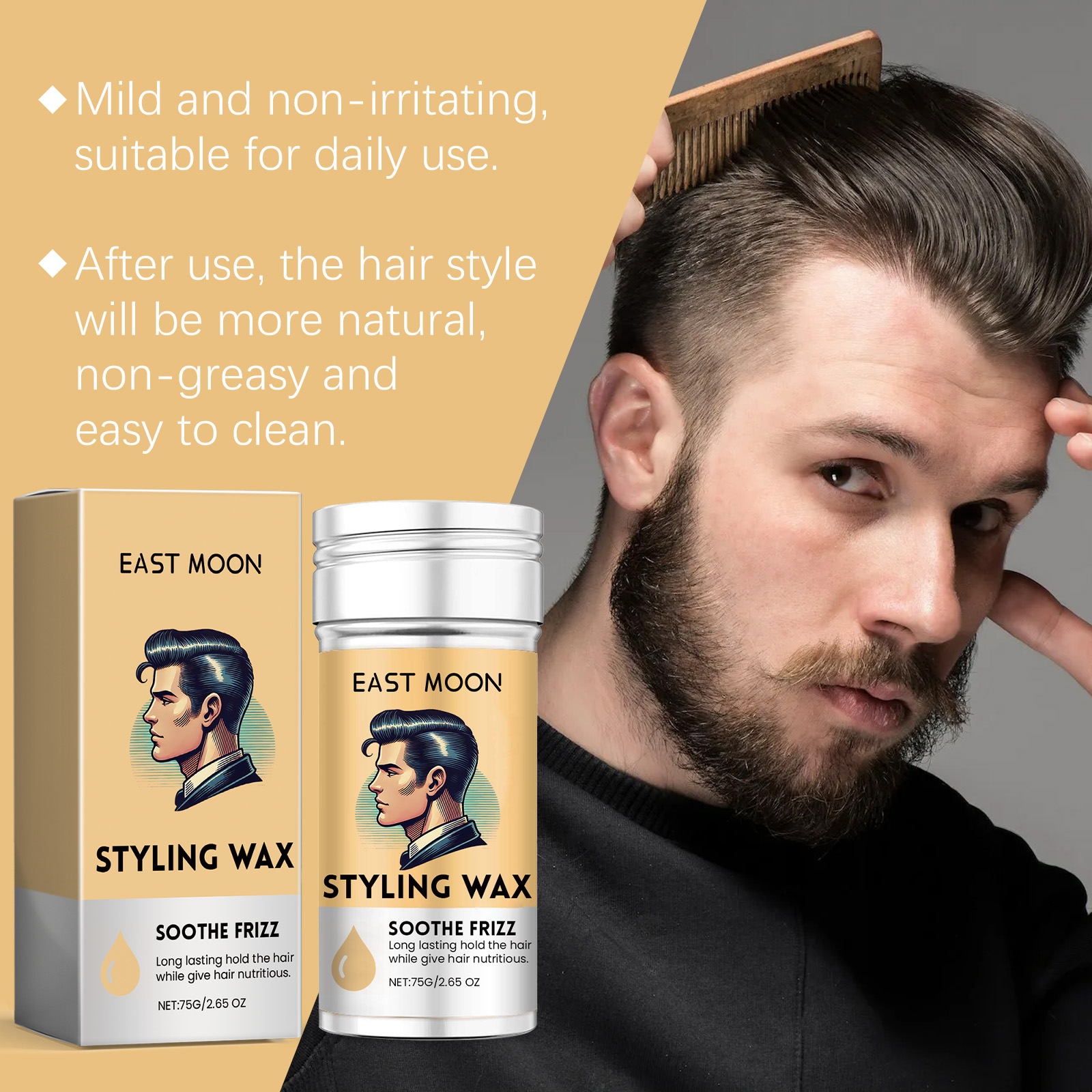 East Moon Hair Mousse & Gel styling portable 75g | Premium Hair Care - Image 3