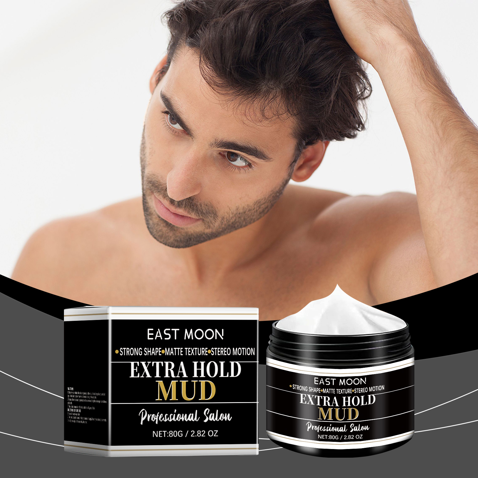 East Moon Hair Mousse & Gel refreshing styling natural 80g | Premium Hair Care - Image 2