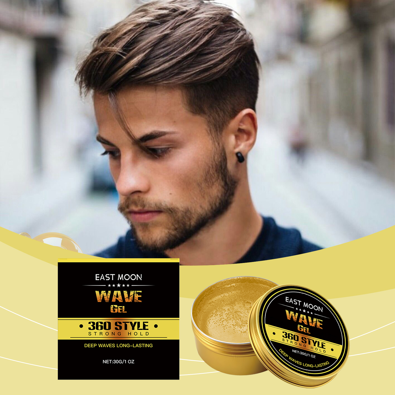 East Moon Hair Mousse & Gel smooth styling volumizing 30g | Premium Hair Care - Image 2
