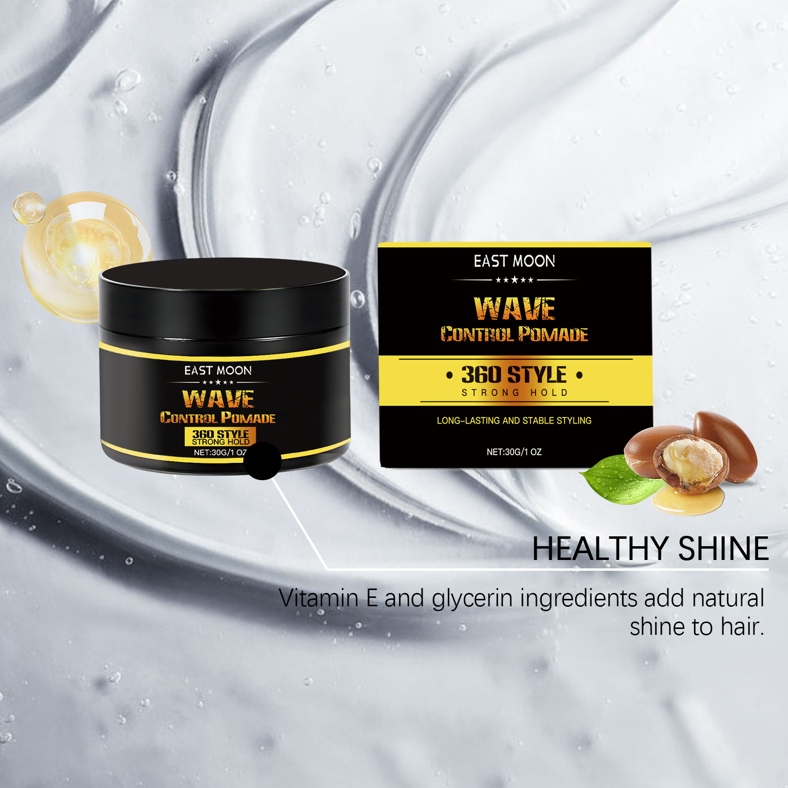 East Moon Hair Mousse & Gel smooth styling volumizing 30g | Premium Hair Care - Image 4