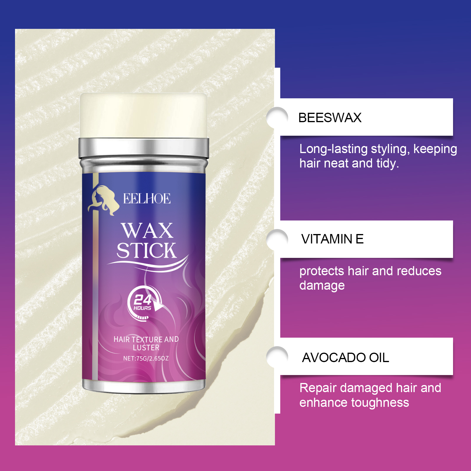 EELHOE Hair Mousse & Gel styling 75g | Premium Hair Care - Image 3