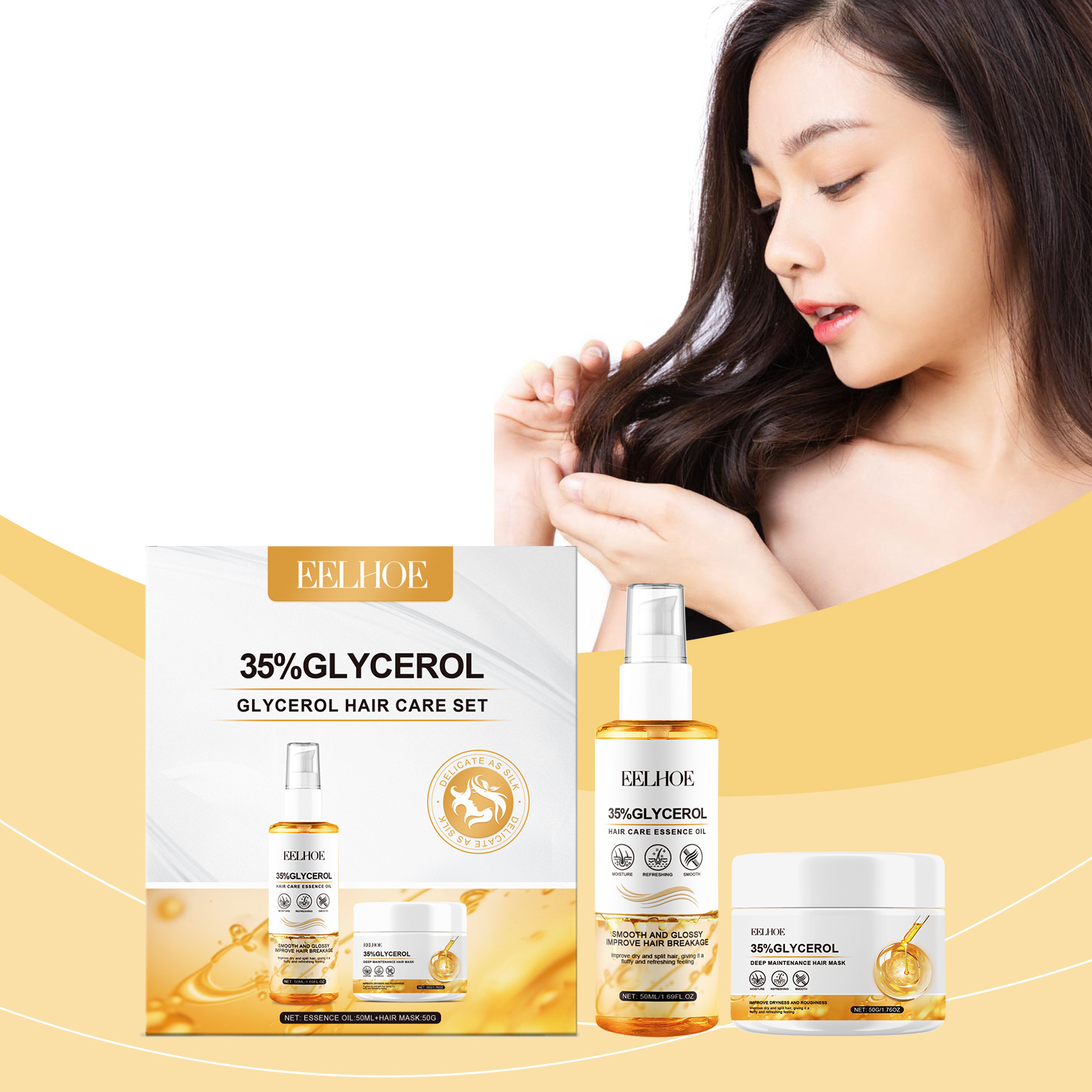 EELHOE Hair Oils & Treatments hair treatment moisturizing hydrating 1set | Premium Hair Care - Image 2
