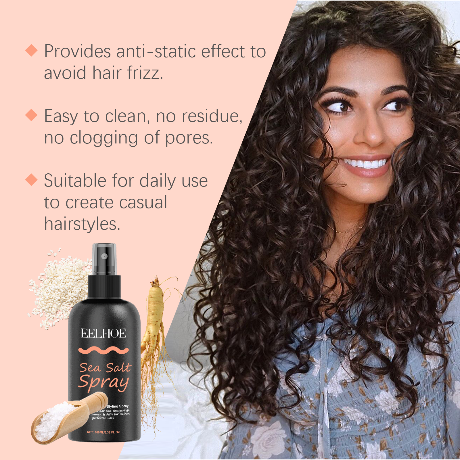 EELHOE Hair Mousse & Gel volumizing oil control refreshing 100ml | Premium Hair Care - Image 4