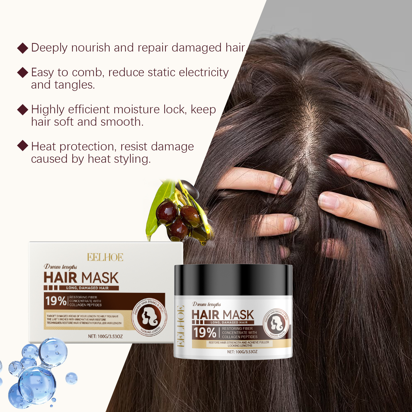 EELHOE Hair Masks & Treatments hair treatment shampoo leave-in 100g | Premium Hair Care - Image 4