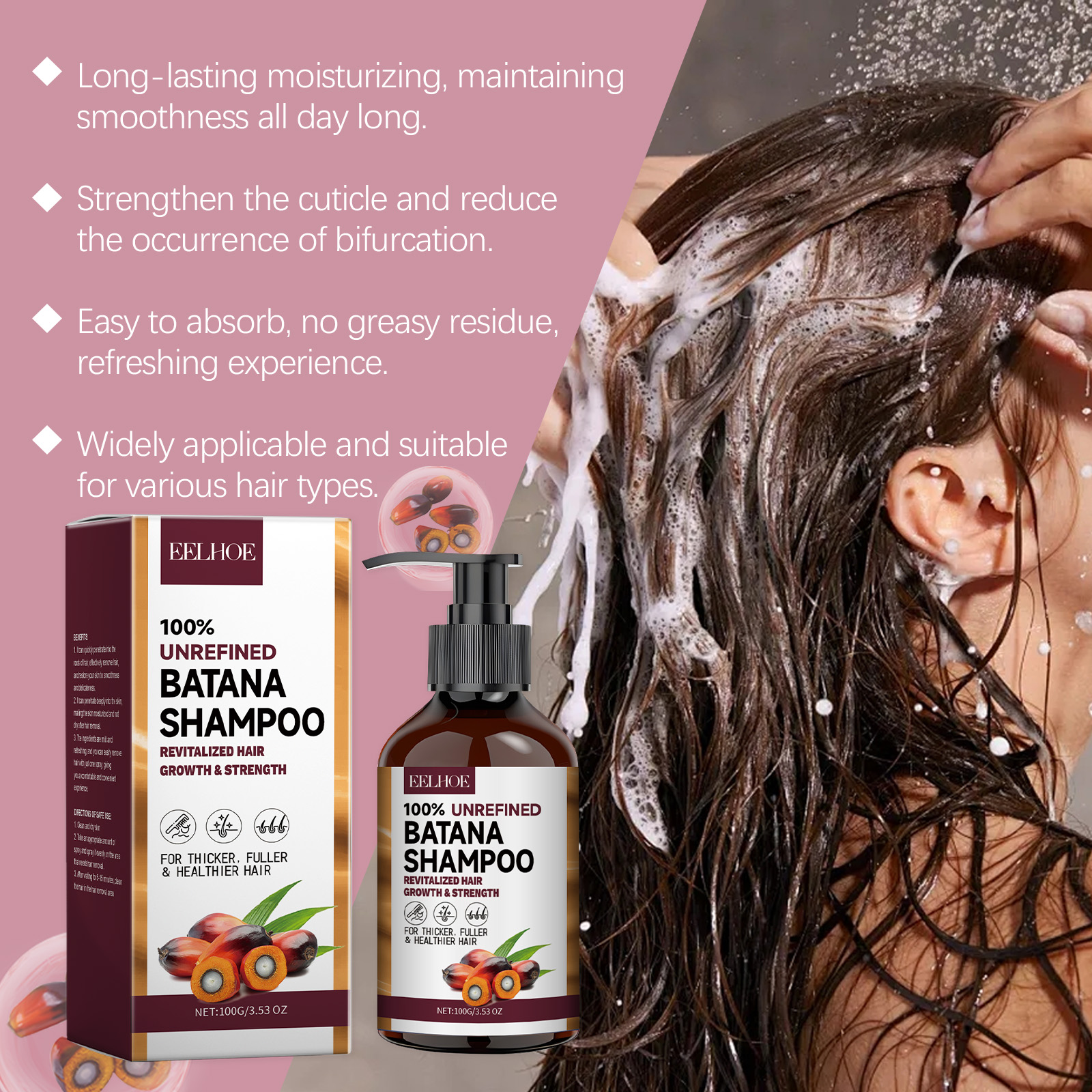EELHOE Shampoo shampoo moisturizing hydrating 100g | Premium Hair Care - Image 3