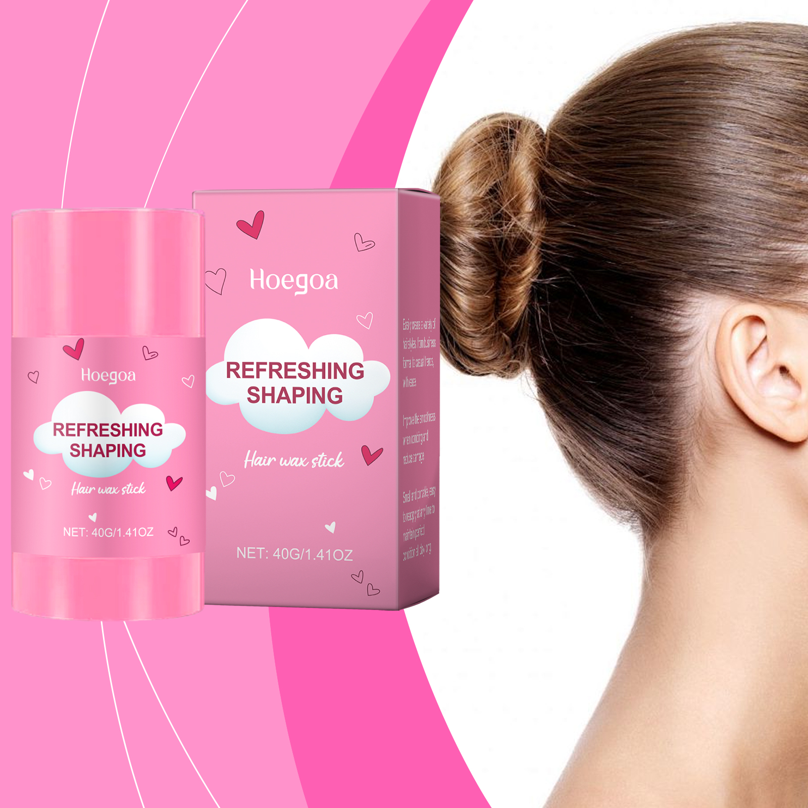 Hoegoa Hair Mousse & Gel hydrating refreshing styling 40g | Premium Hair Care - Image 2