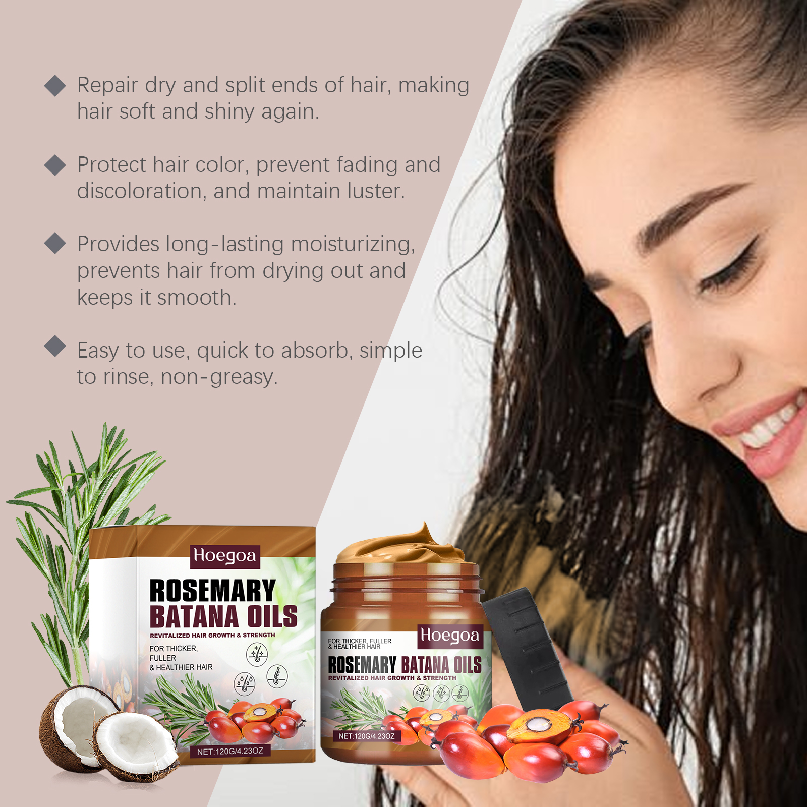 Hoegoa Conditioner hair treatment smooth repair 120g | Premium Hair Care - Image 3