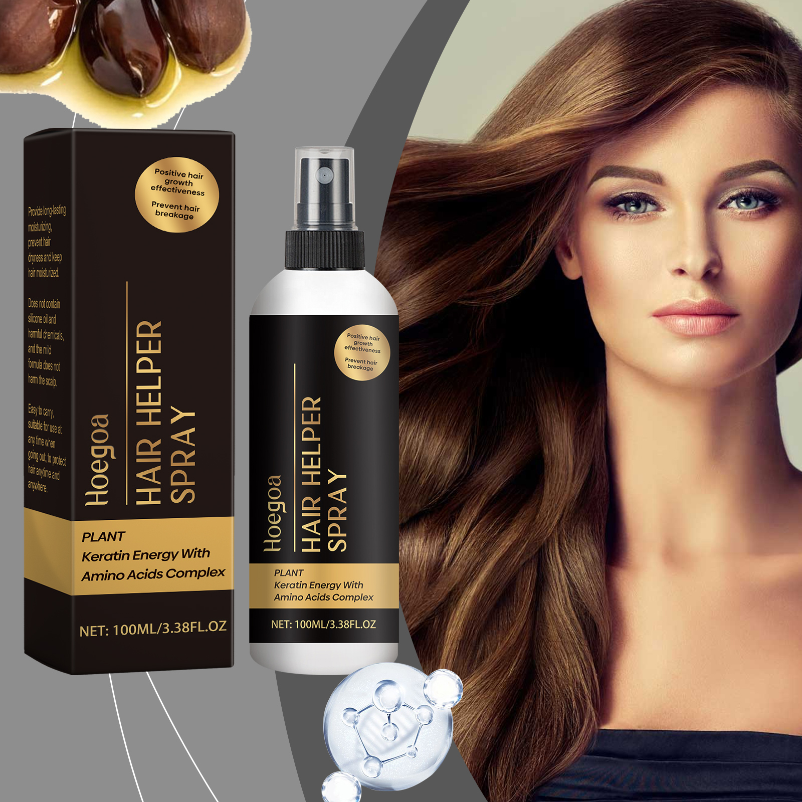 Hoegoa Hair Serums & Essences hair treatment smooth spray 100ml | Premium Hair Care - Image 2