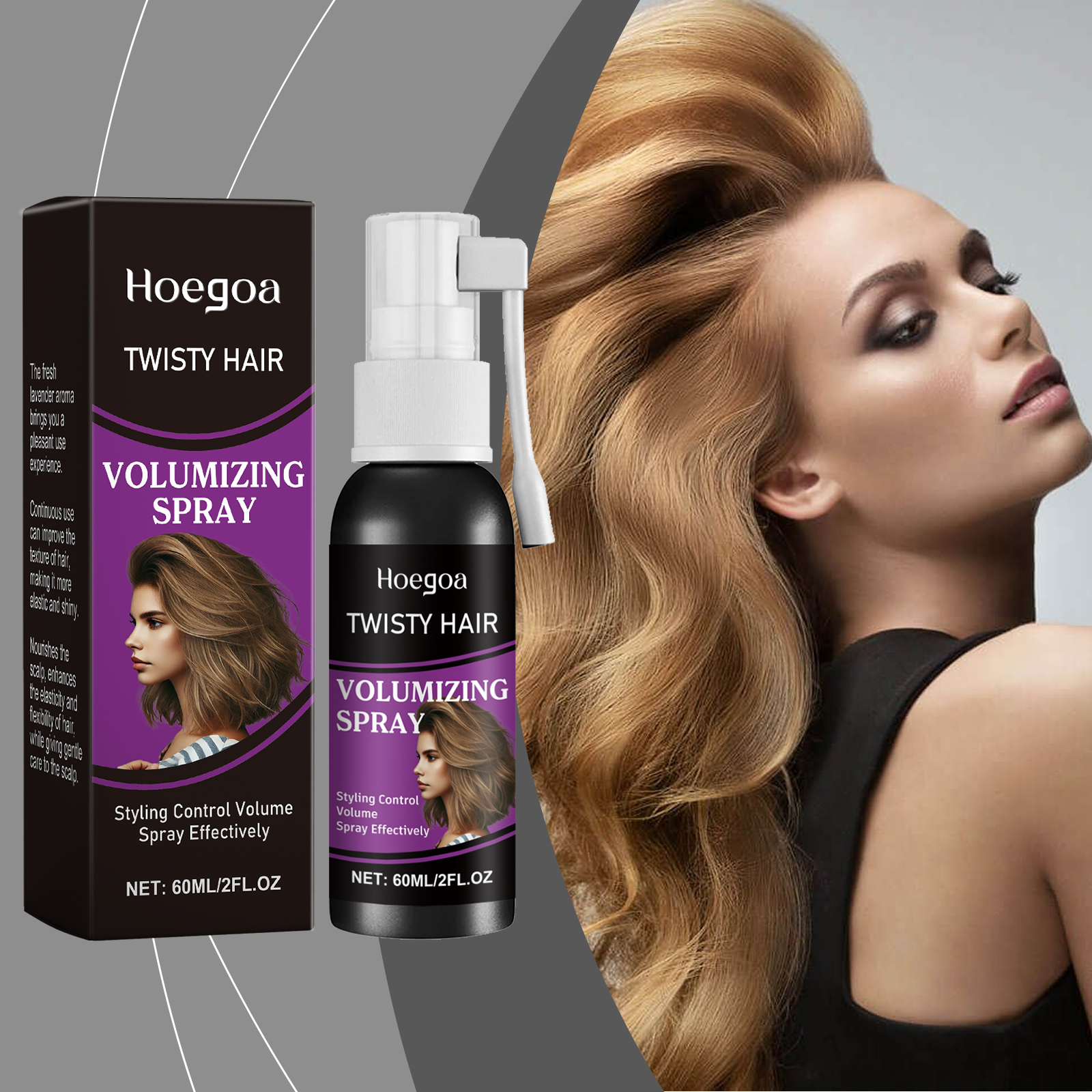 Hoegoa Hair Mousse & Gel volumizing refreshing styling 60ml | Premium Hair Care - Image 2