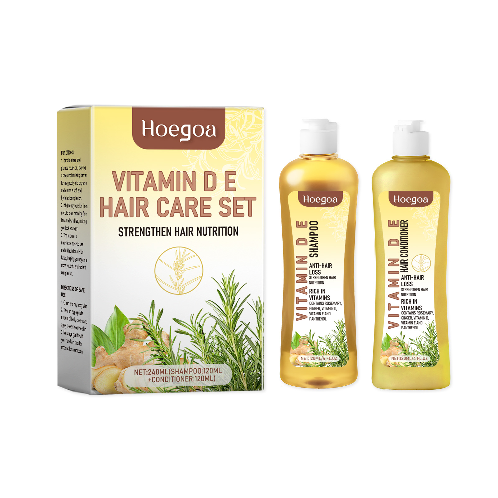 Hoegoa Shampoo volumizing scalp rosemary 1set | Premium Hair Care