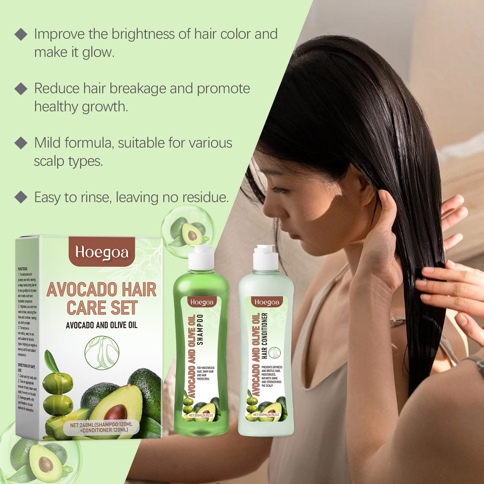 Hoegoa Shampoo hair treatment moisturizing shiny 1set | Premium Hair Care - Image 3