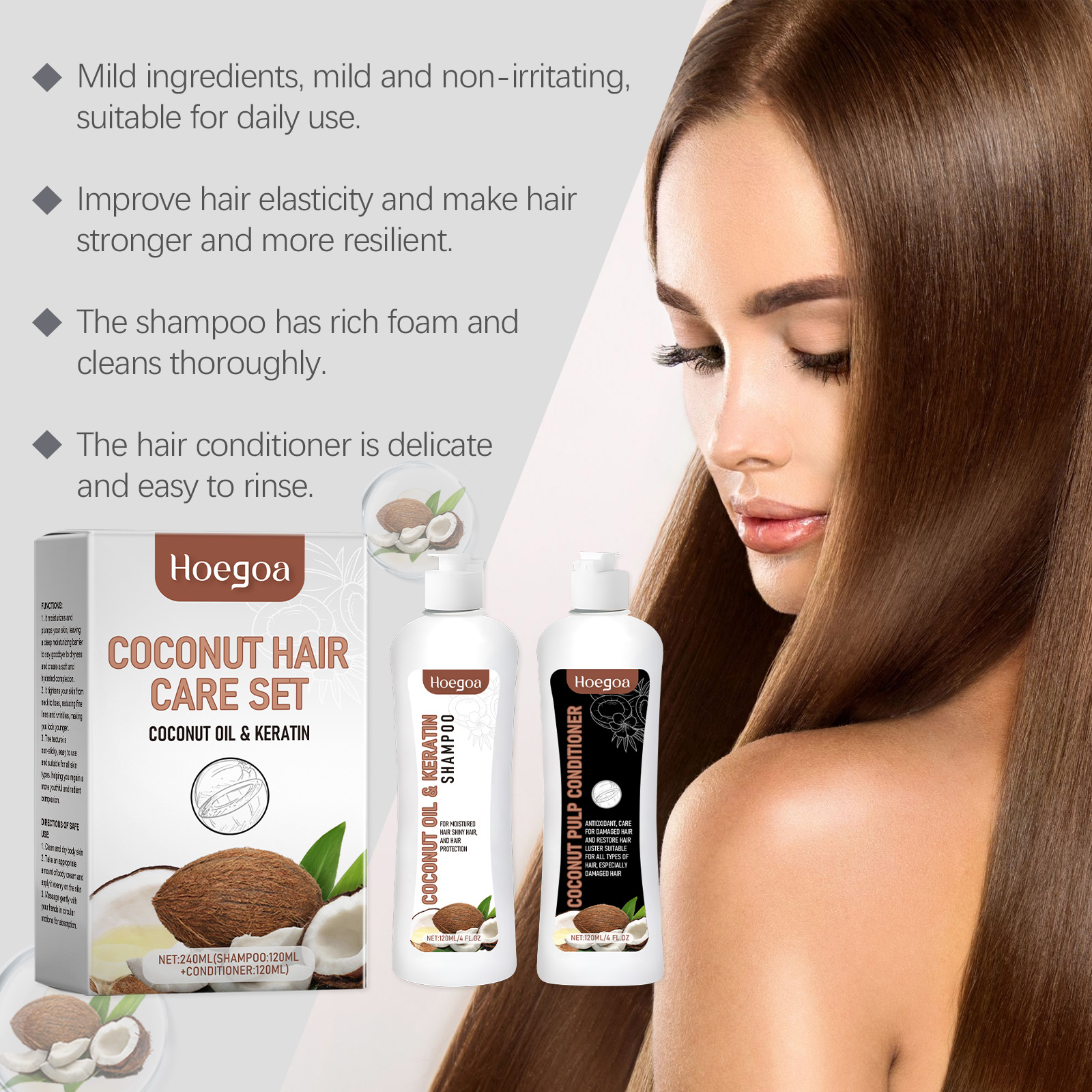 Hoegoa Shampoo hair treatment moisturizing smooth 1set | Premium Hair Care - Image 4