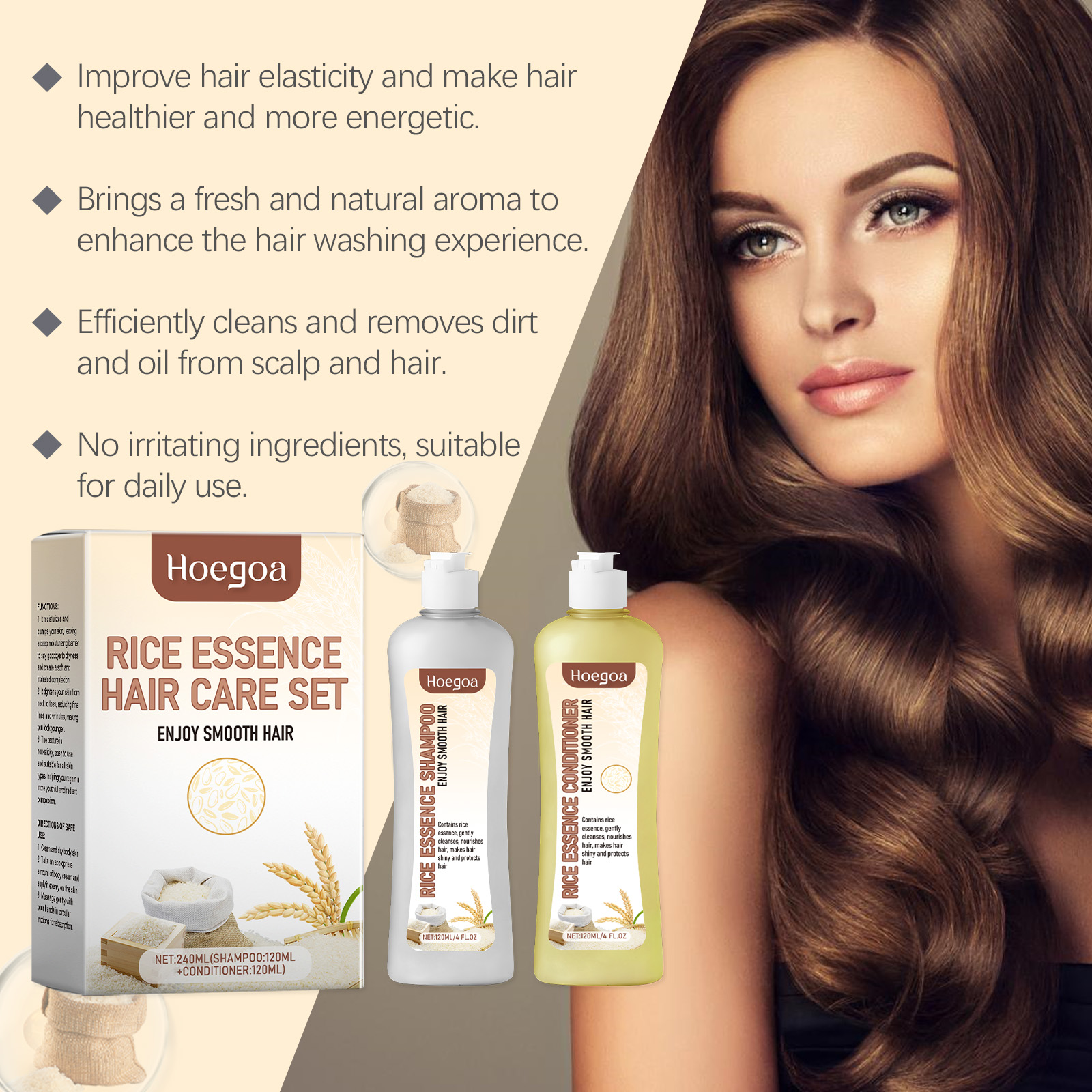 Hoegoa Conditioner hair treatment shampoo smooth 1set | Premium Hair Care - Image 4