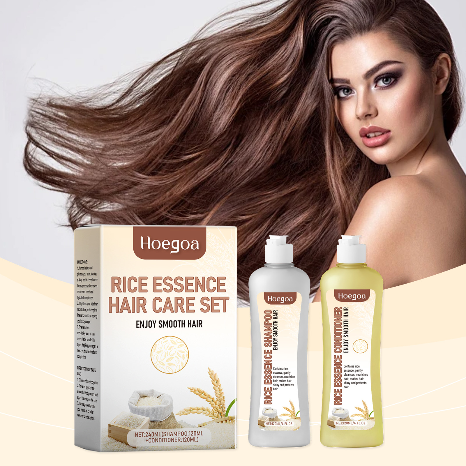 Hoegoa Conditioner hair treatment shampoo smooth 1set | Premium Hair Care - Image 2