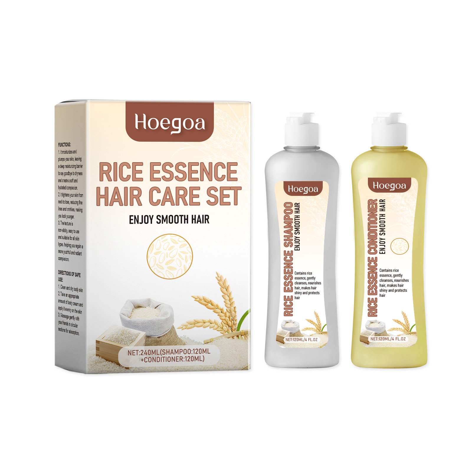 Hoegoa Conditioner hair treatment shampoo smooth 1set | Premium Hair Care