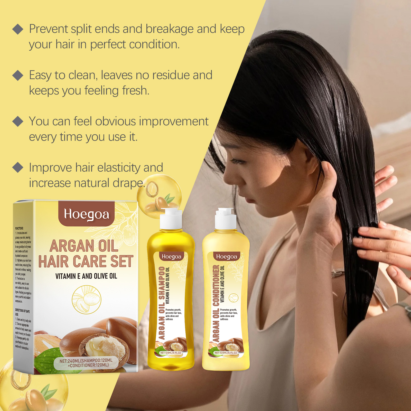 Hoegoa Shampoo hair treatment moisturizing smooth 1set | Premium Hair Care - Image 4