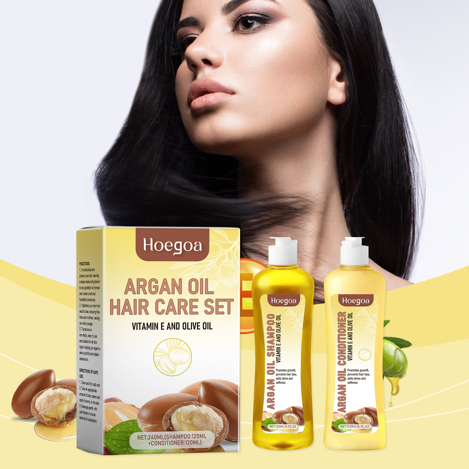 Hoegoa Shampoo hair treatment moisturizing smooth 1set | Premium Hair Care - Image 2