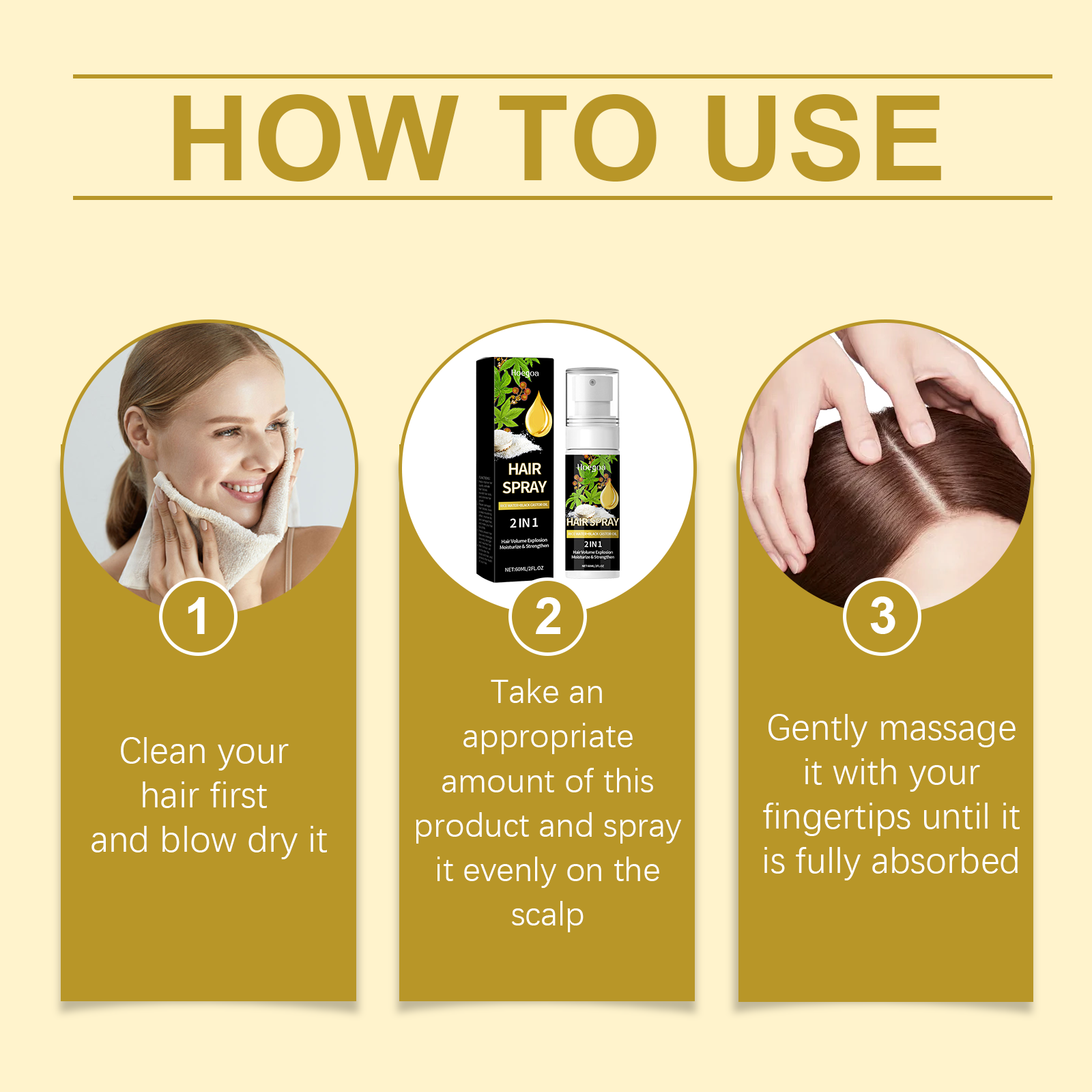 Hoegoa Hair Growth Products hair care repair spray 60ml | Premium Hair Care - Image 6