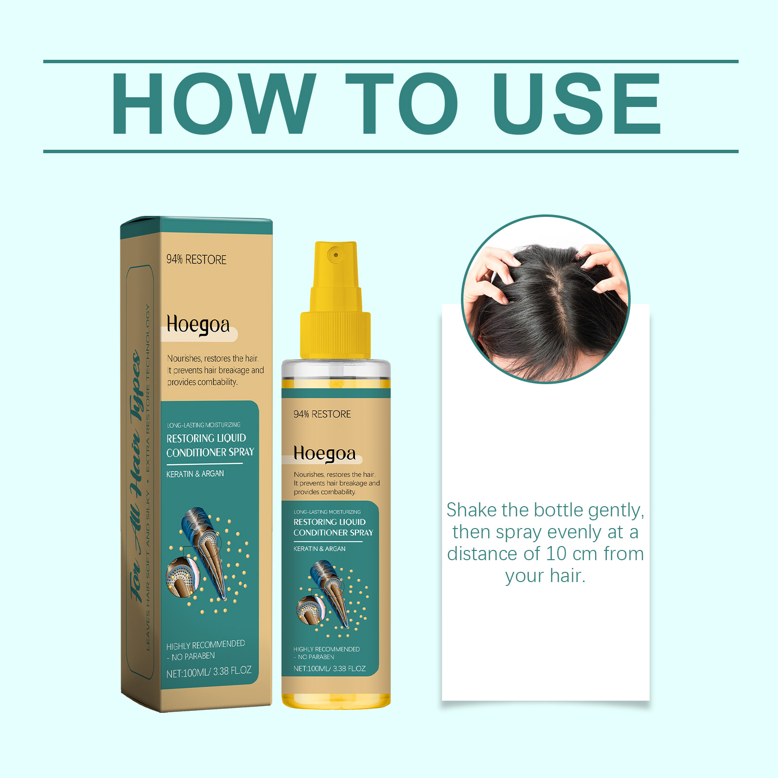 Hoegoa Hair Serums & Essences hair treatment moisturizing hydrating 100ml | Premium Hair Care - Image 6