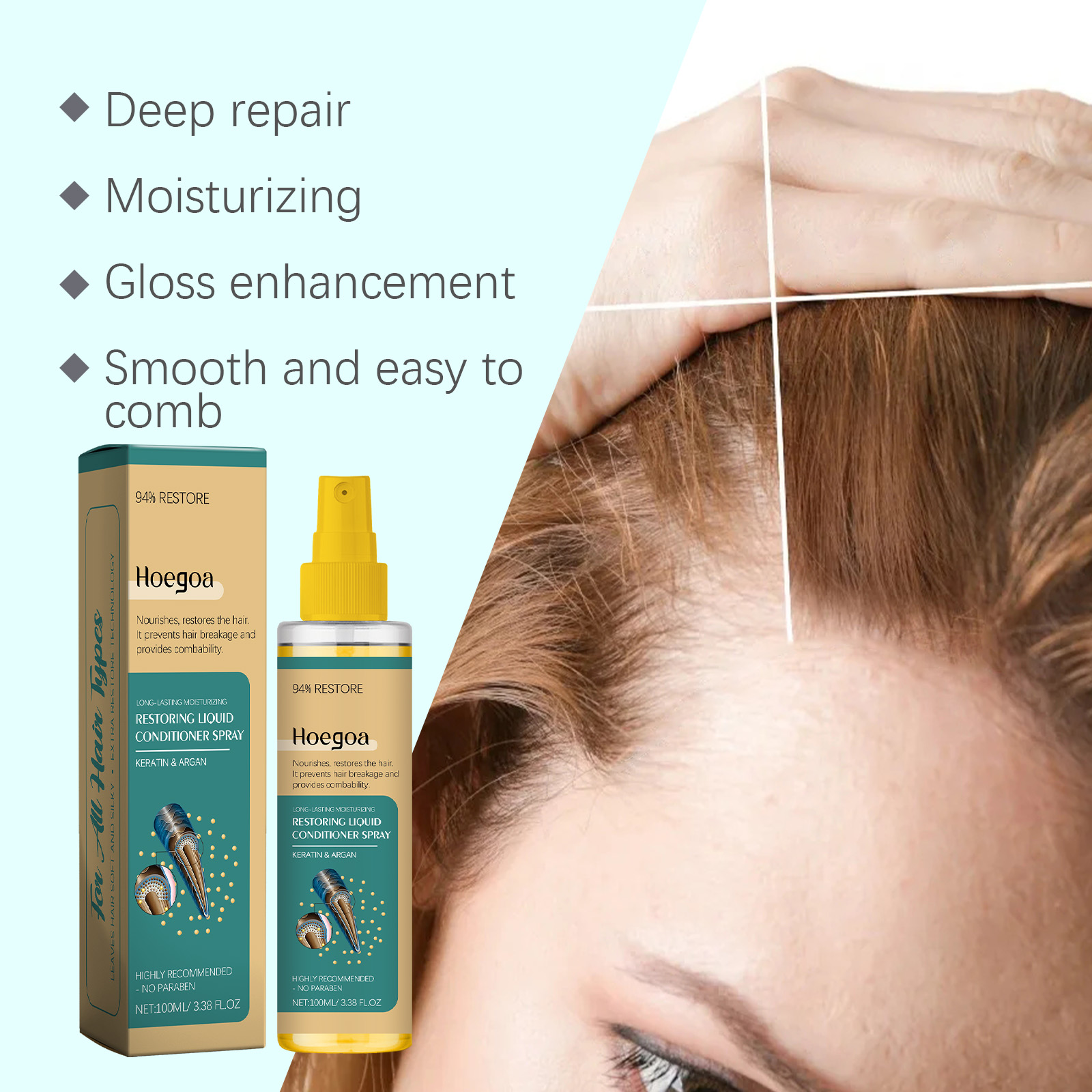 Hoegoa Hair Serums & Essences hair treatment moisturizing hydrating 100ml | Premium Hair Care - Image 3