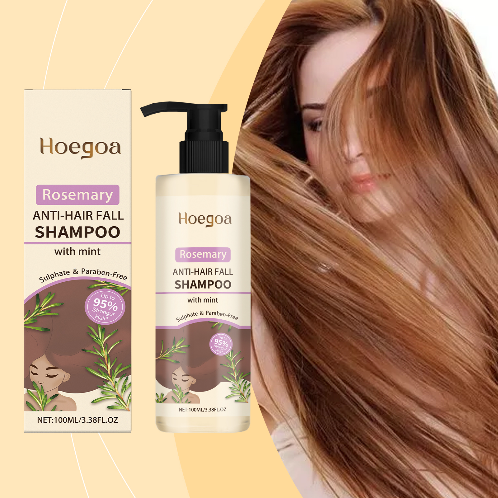 Hoegoa Shampoo shampoo rosemary shiny 100ml | Premium Hair Care - Image 2