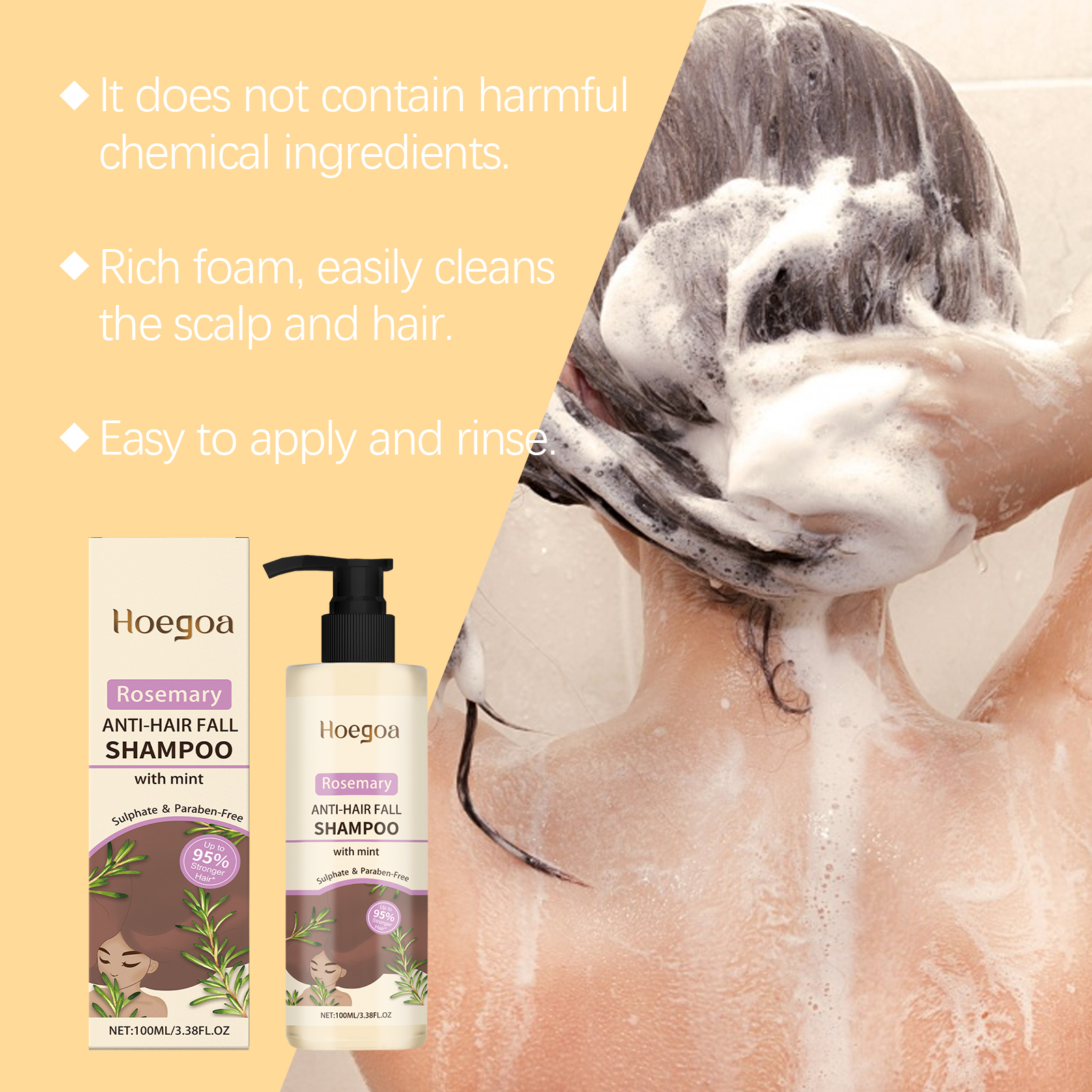 Hoegoa Shampoo shampoo rosemary shiny 100ml | Premium Hair Care - Image 4
