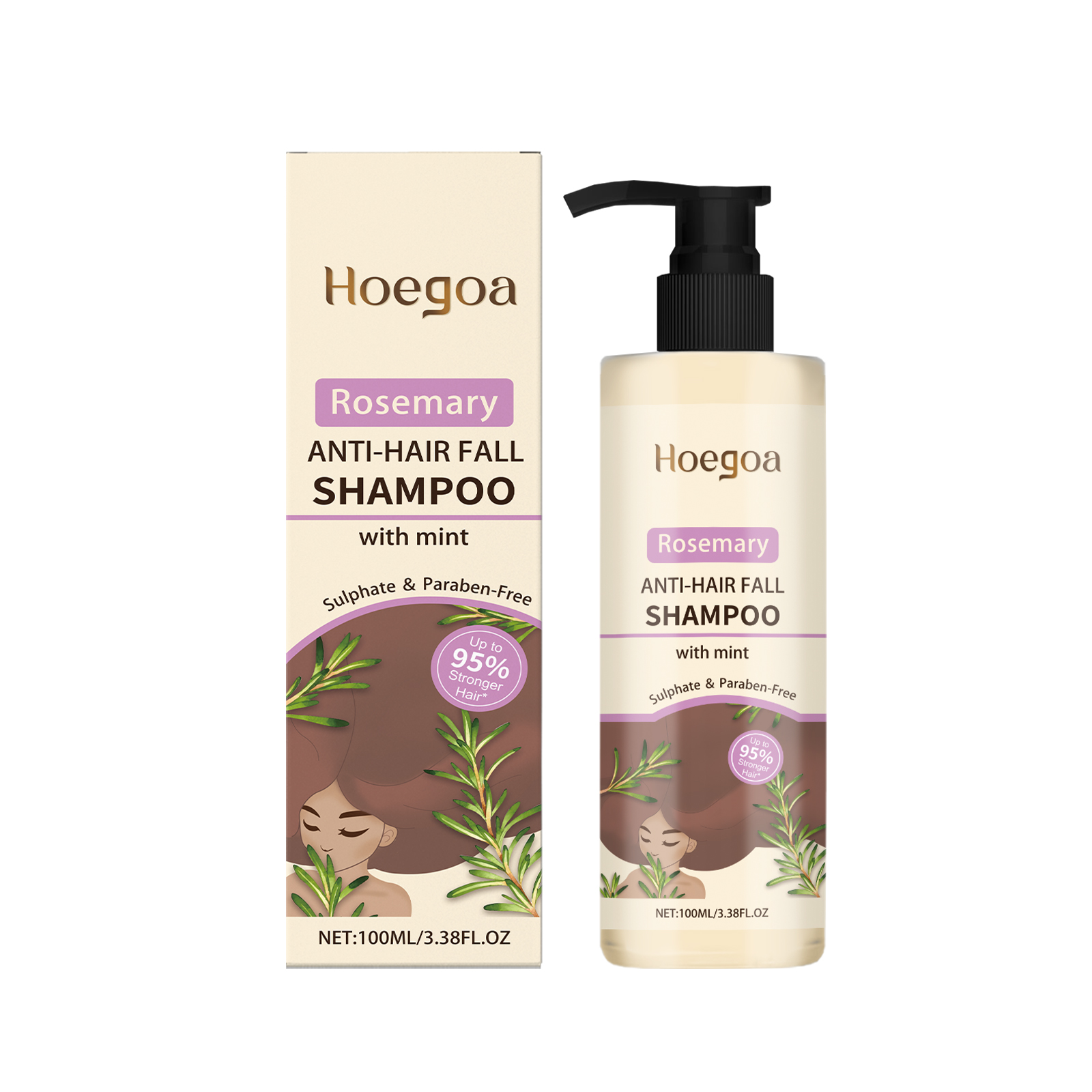 Hoegoa Shampoo shampoo rosemary shiny 100ml | Premium Hair Care