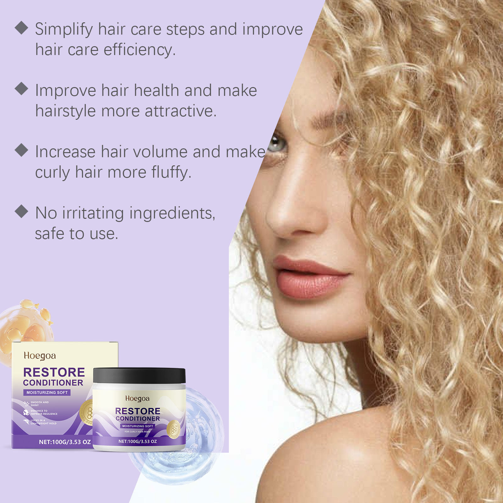 Hoegoa Conditioner volumizing repair leave-in 100g | Premium Hair Care - Image 4