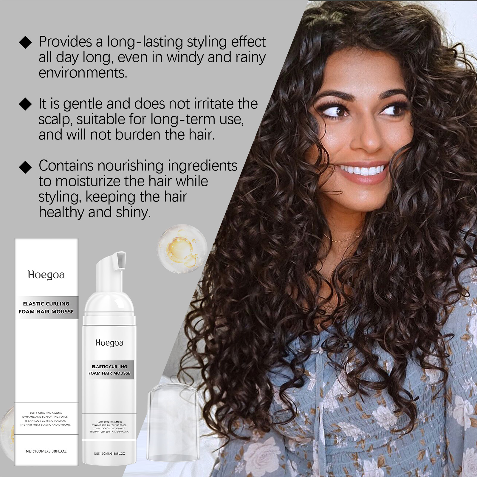 Hoegoa Hair Mousse & Gel volumizing oil control refreshing 100ml | Premium Hair Care - Image 3