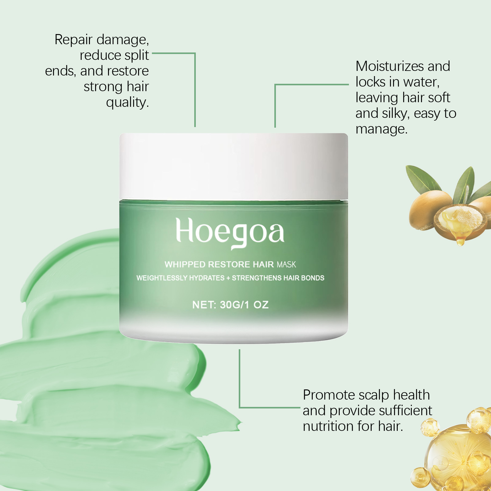 Hoegoa Conditioner moisturizing hydrating hair mask 30g | Premium Hair Care - Image 3