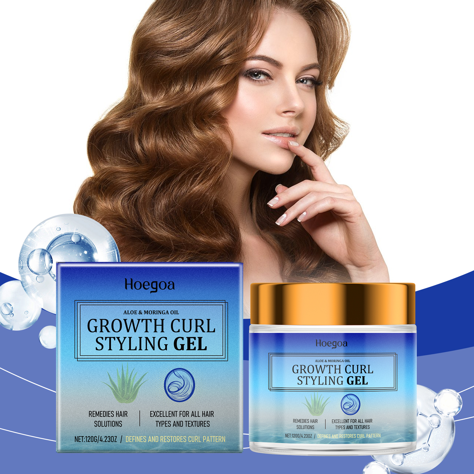Hoegoa Hair Mousse & Gel hair care volumizing hydrating 120g | Premium Hair Care - Image 2