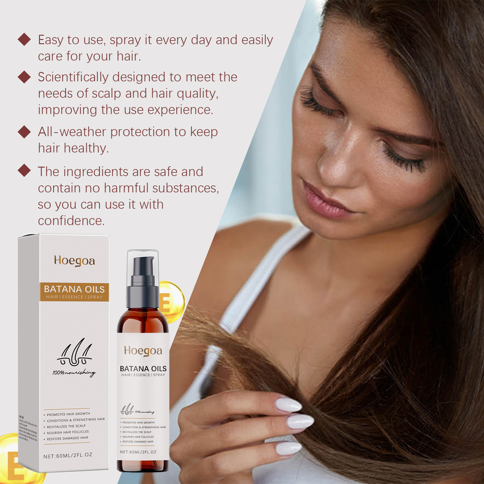 Hoegoa Hair Oils & Treatments hair treatment smooth oil 60ml | Premium Hair Care - Image 3