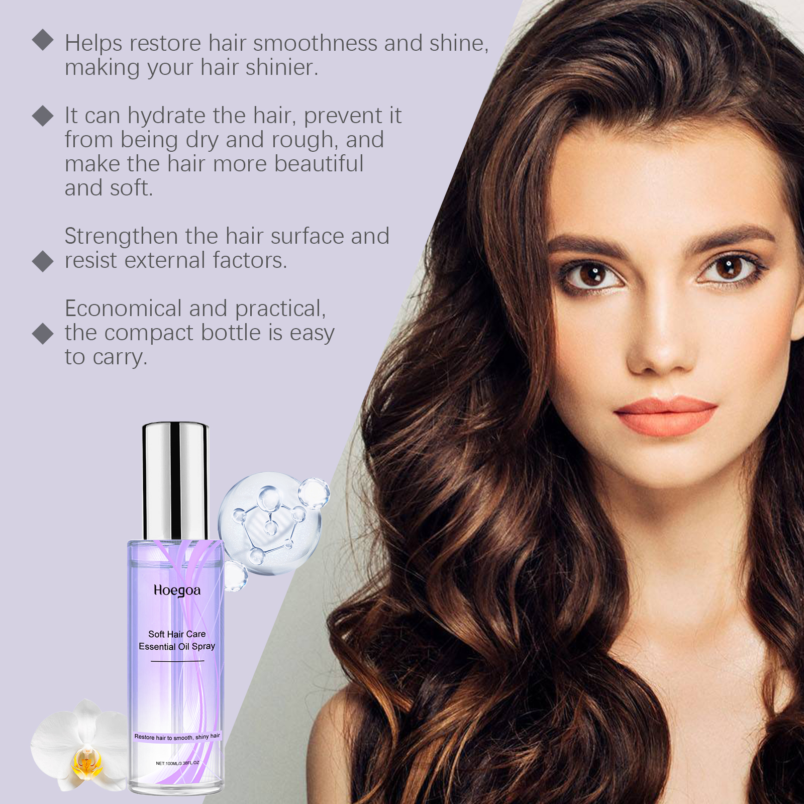 Hoegoa Hair Oils & Treatments smooth oil spray 100ml | Premium Hair Care - Image 4