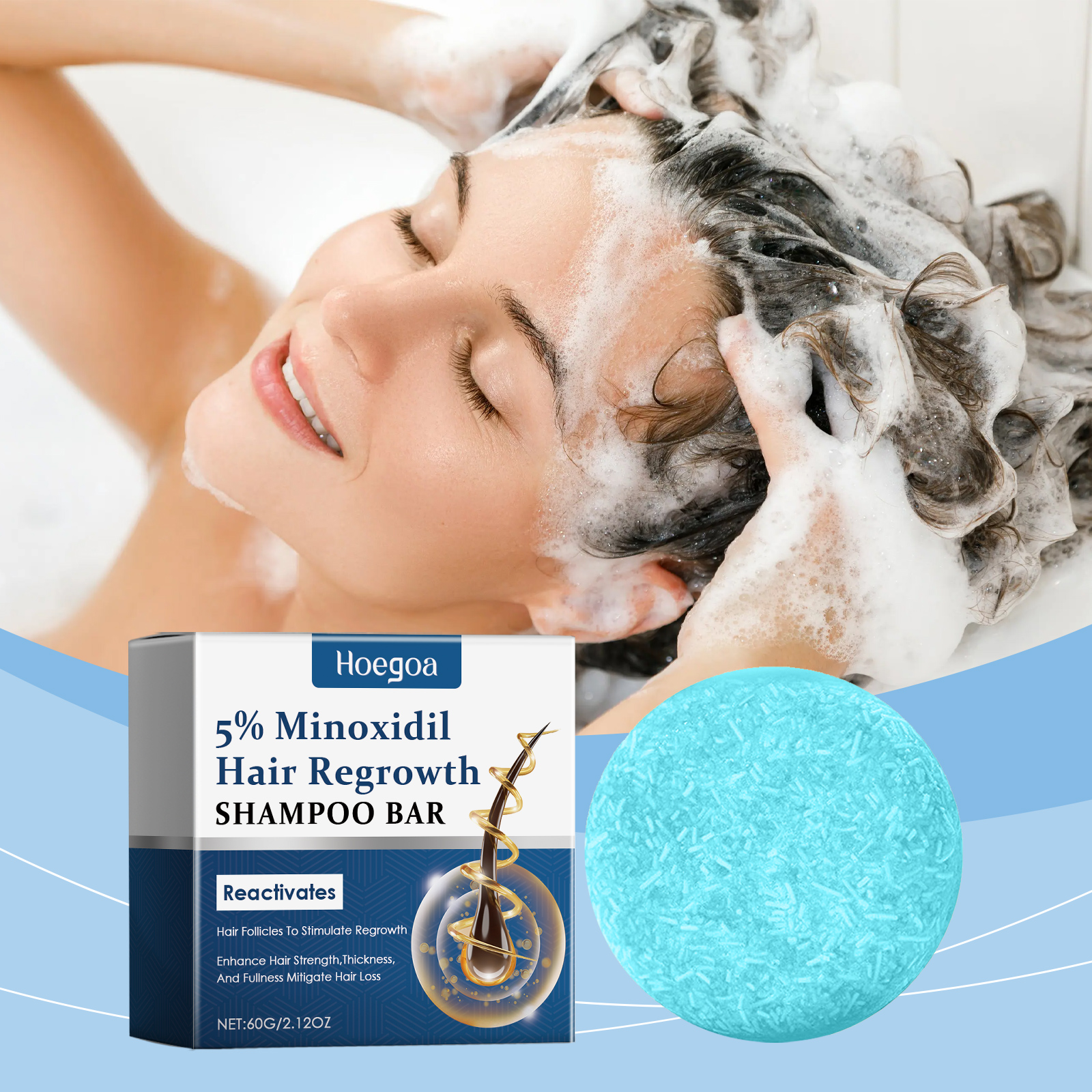 Hoegoa Shampoo Bars & Hair Soap shampoo moisturizing smooth 60g | Premium Hair Care - Image 2