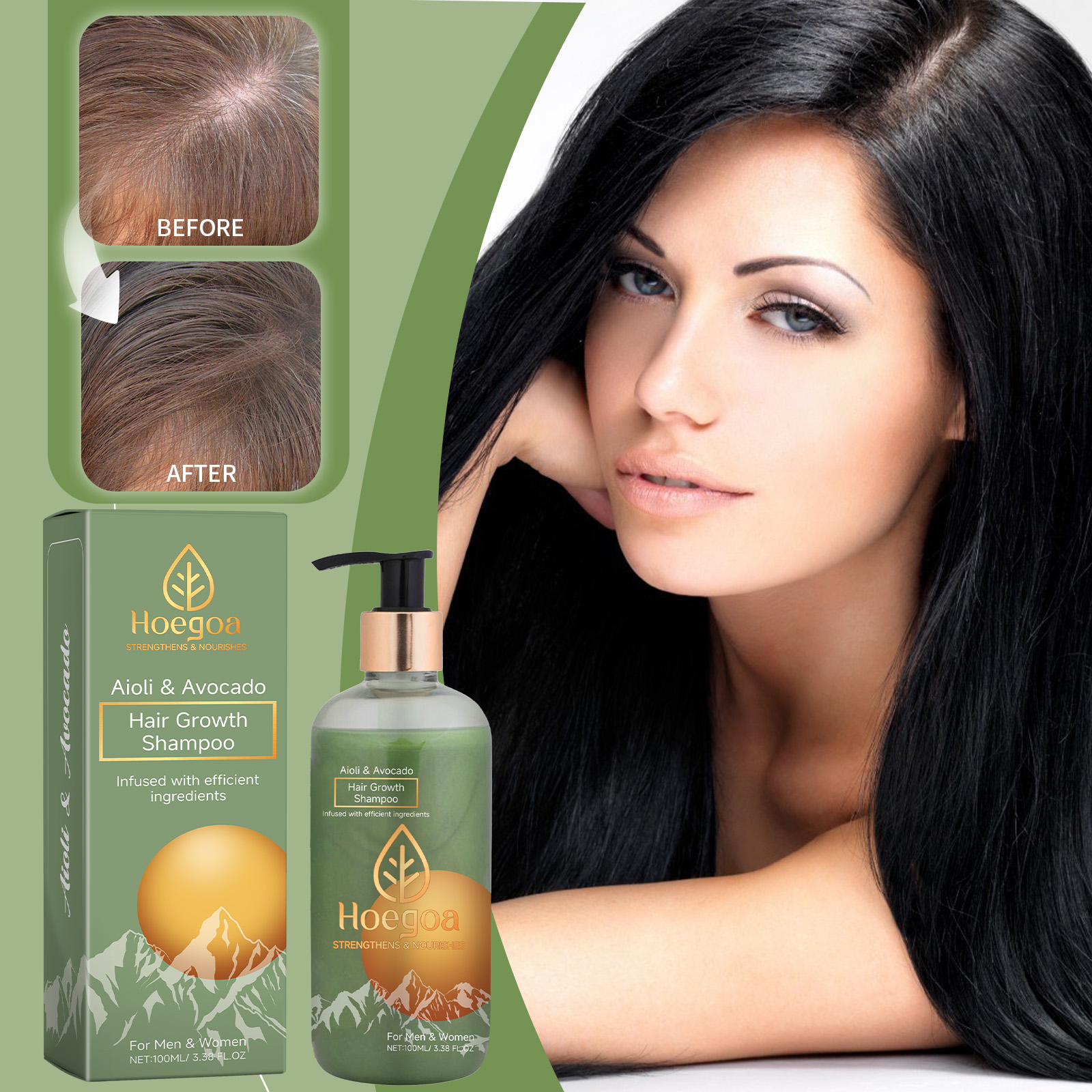 Hoegoa Shampoo hair care shampoo moisturizing 100ml | Premium Hair Care - Image 2