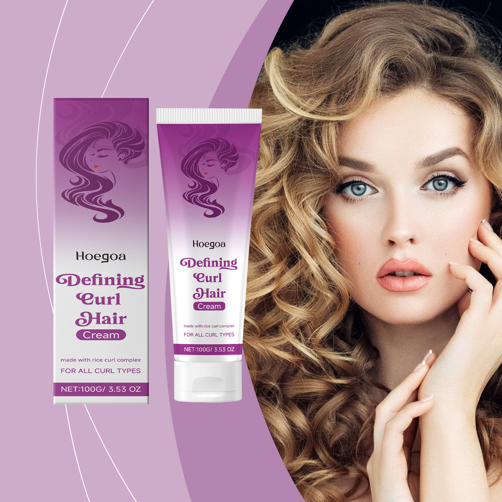 Hoegoa Hair Mousse & Gel styling curl defining shiny 100g | Premium Hair Care - Image 2