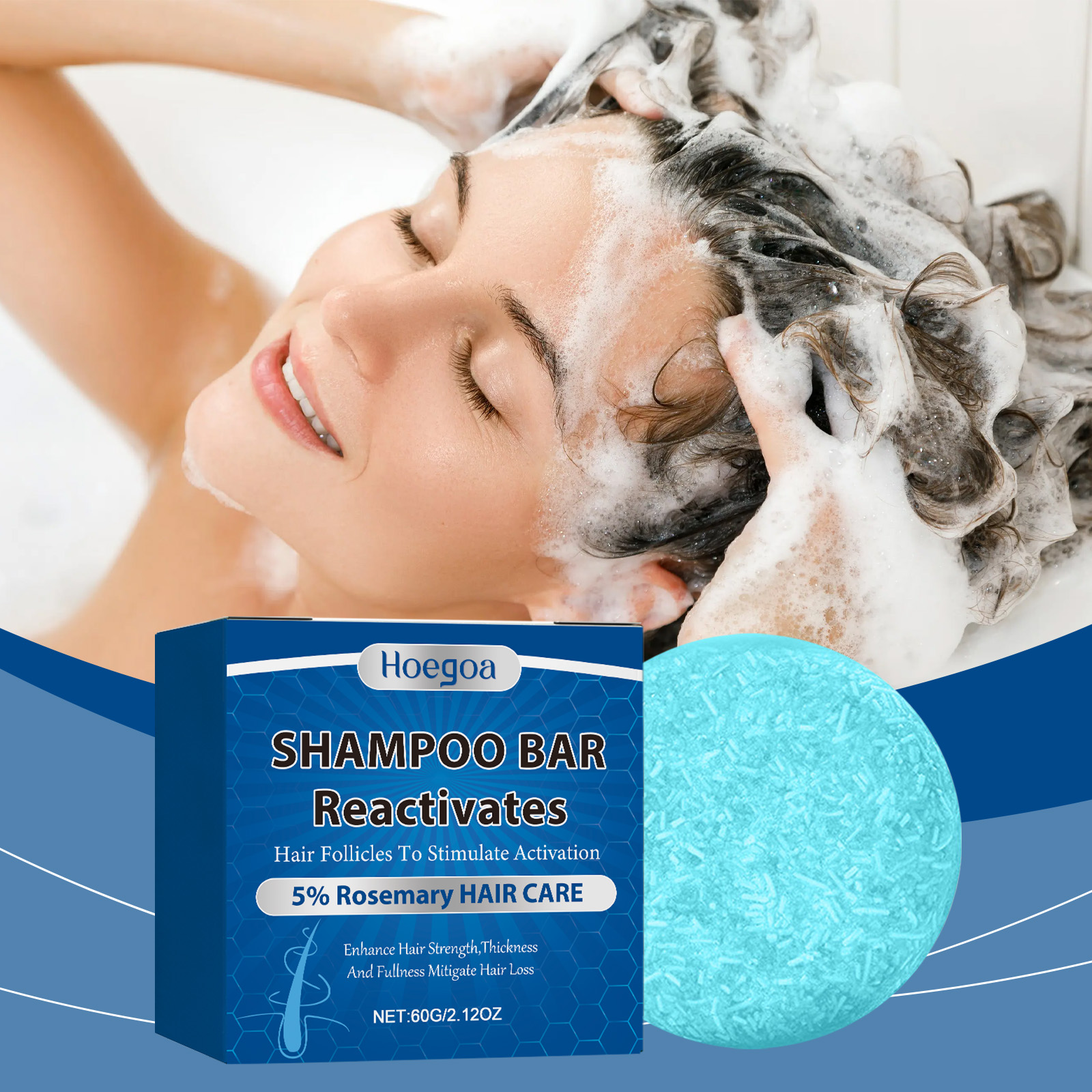 Hoegoa Shampoo Bars & Hair Soap shampoo moisturizing essence 60g | Premium Hair Care - Image 2