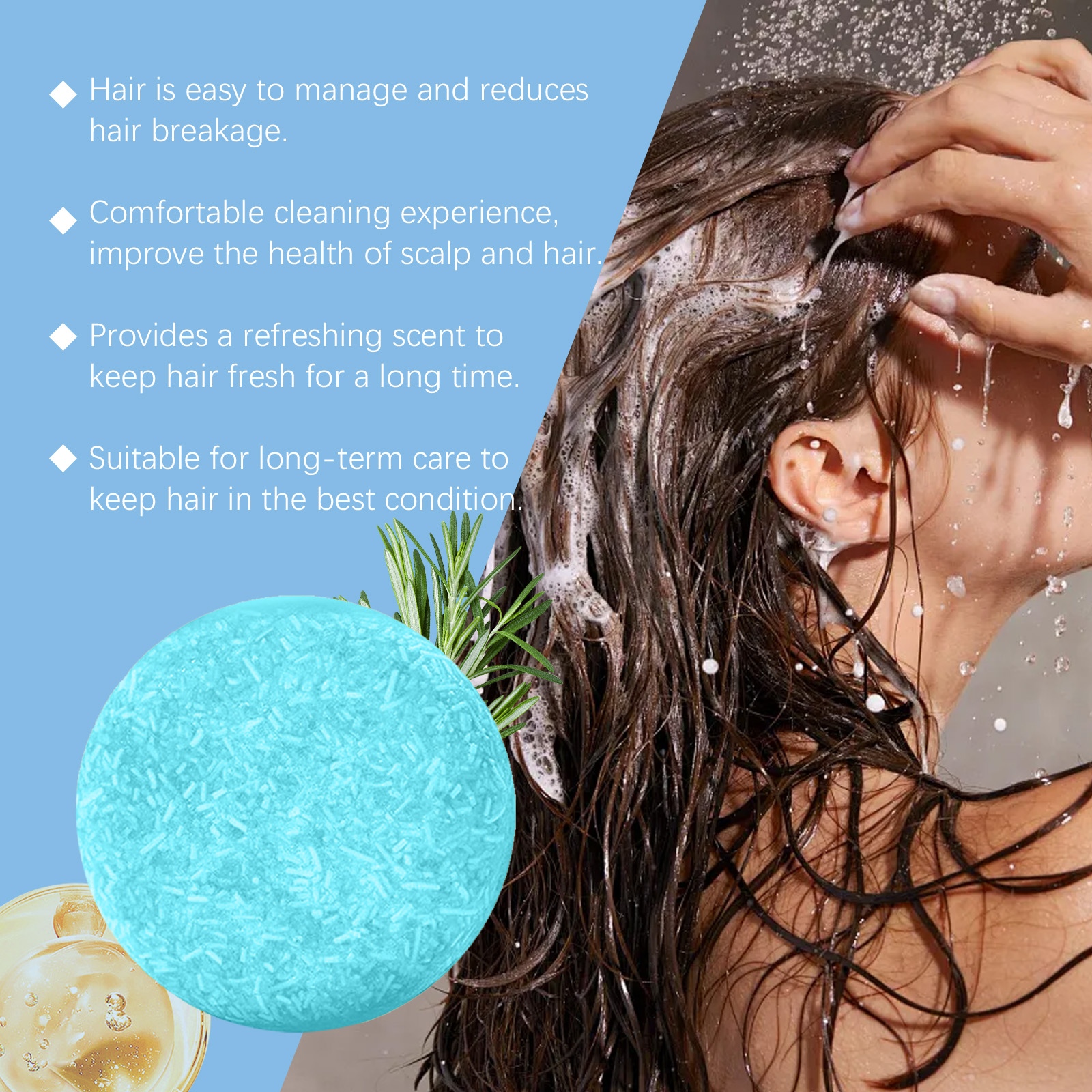 Hoegoa Shampoo Bars & Hair Soap shampoo moisturizing essence 60g | Premium Hair Care - Image 4