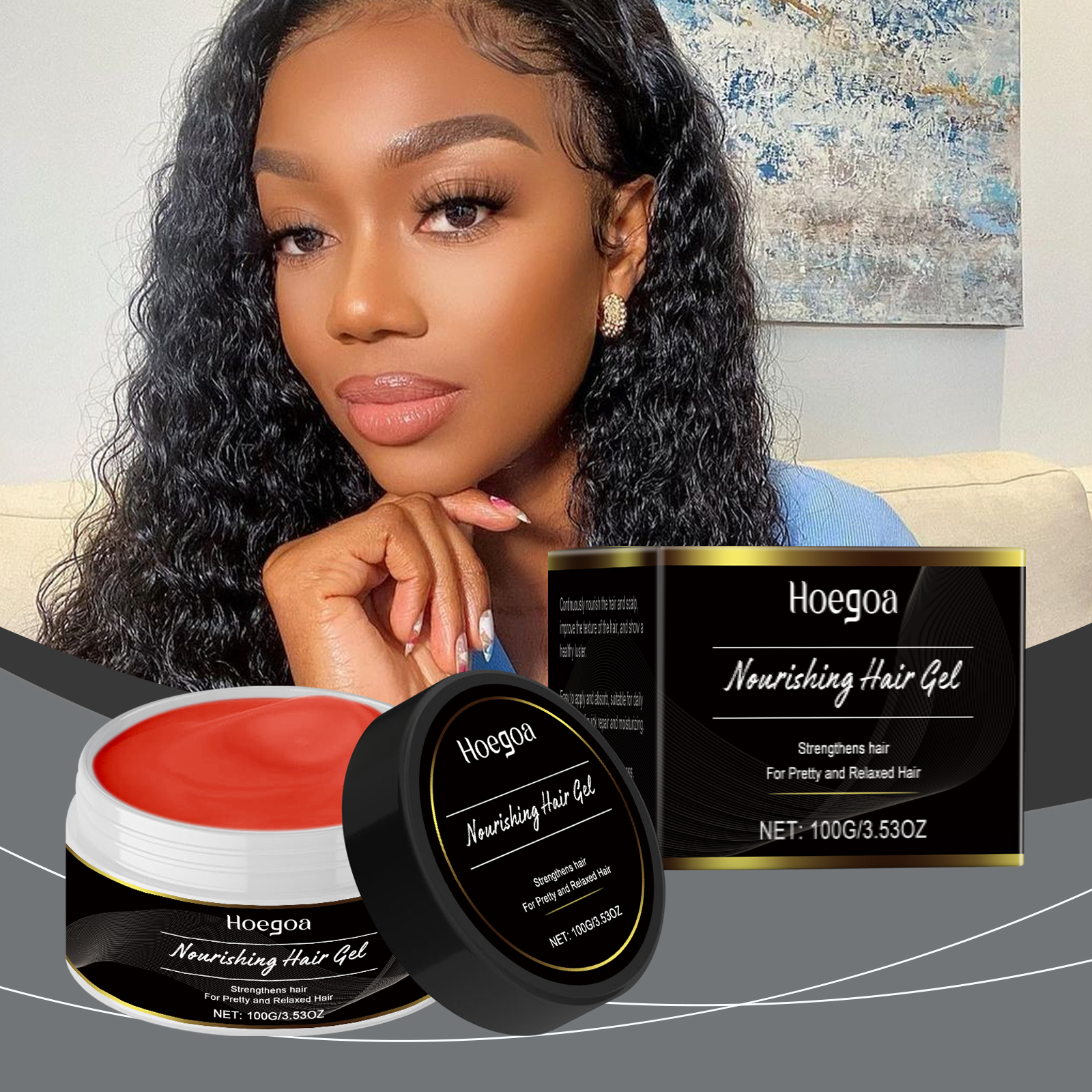 Hoegoa Hair Mousse & Gel hair treatment moisturizing smooth 100g | Premium Hair Care - Image 2