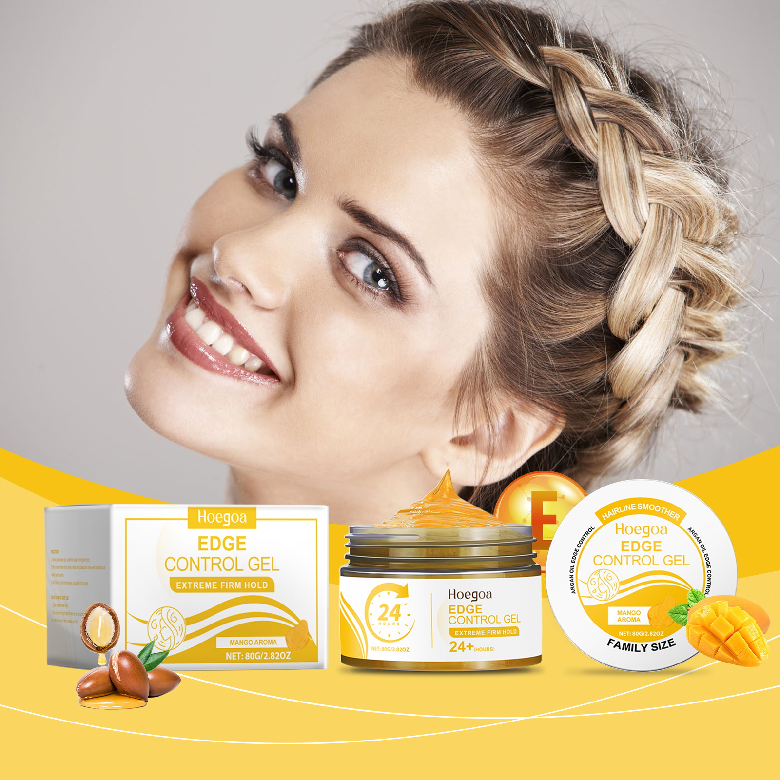 Hoegoa Hair Mousse & Gel styling natural 80g | Premium Hair Care - Image 2