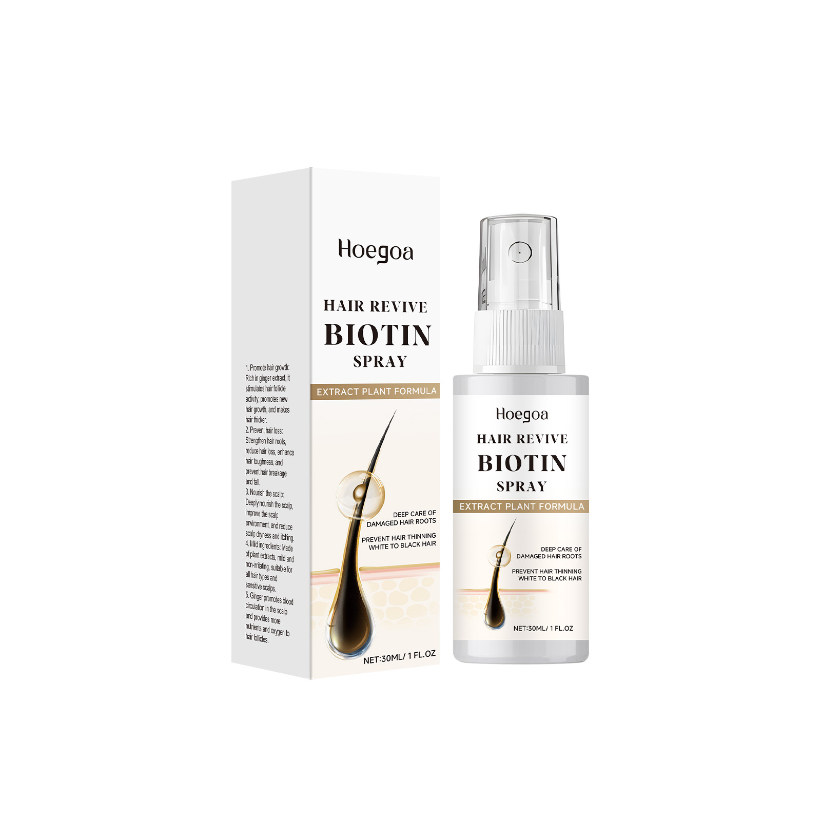 Hoegoa Hair Growth Products hair care hair treatment smooth 30ml/盒 | Premium Hair Care