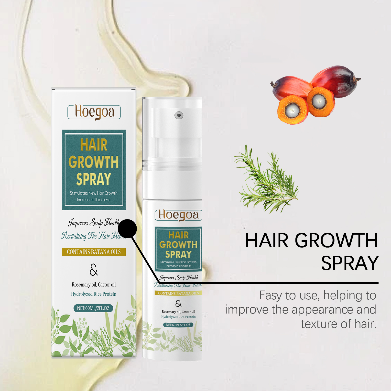 Hoegoa Hair Growth Products hair care hair treatment moisturizing 60ml | Premium Hair Care - Image 3