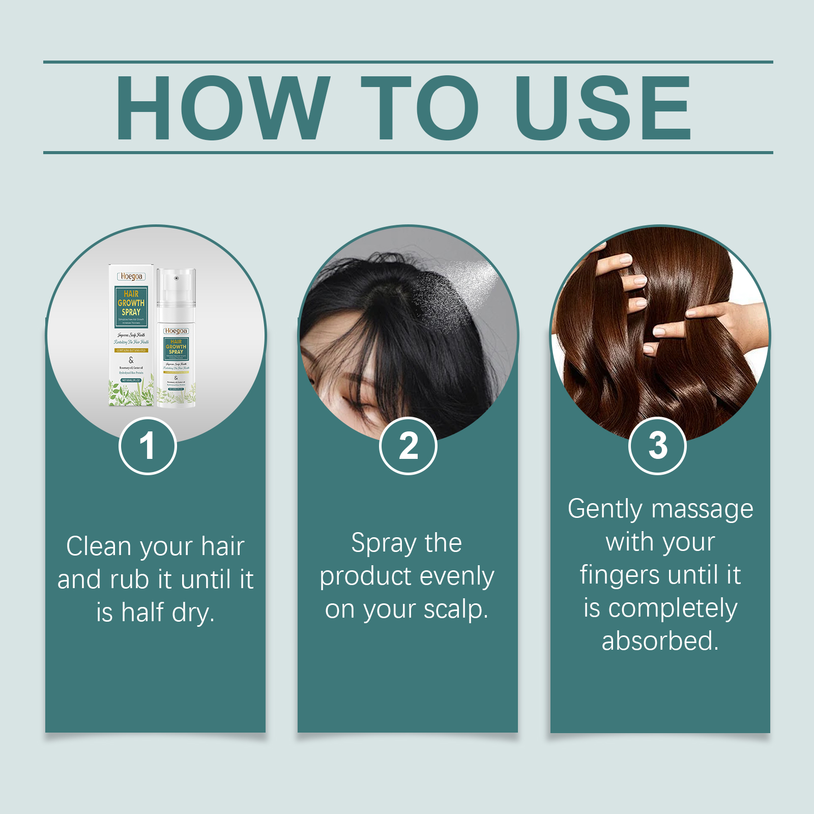 Hoegoa Hair Growth Products hair care hair treatment moisturizing 60ml | Premium Hair Care - Image 6