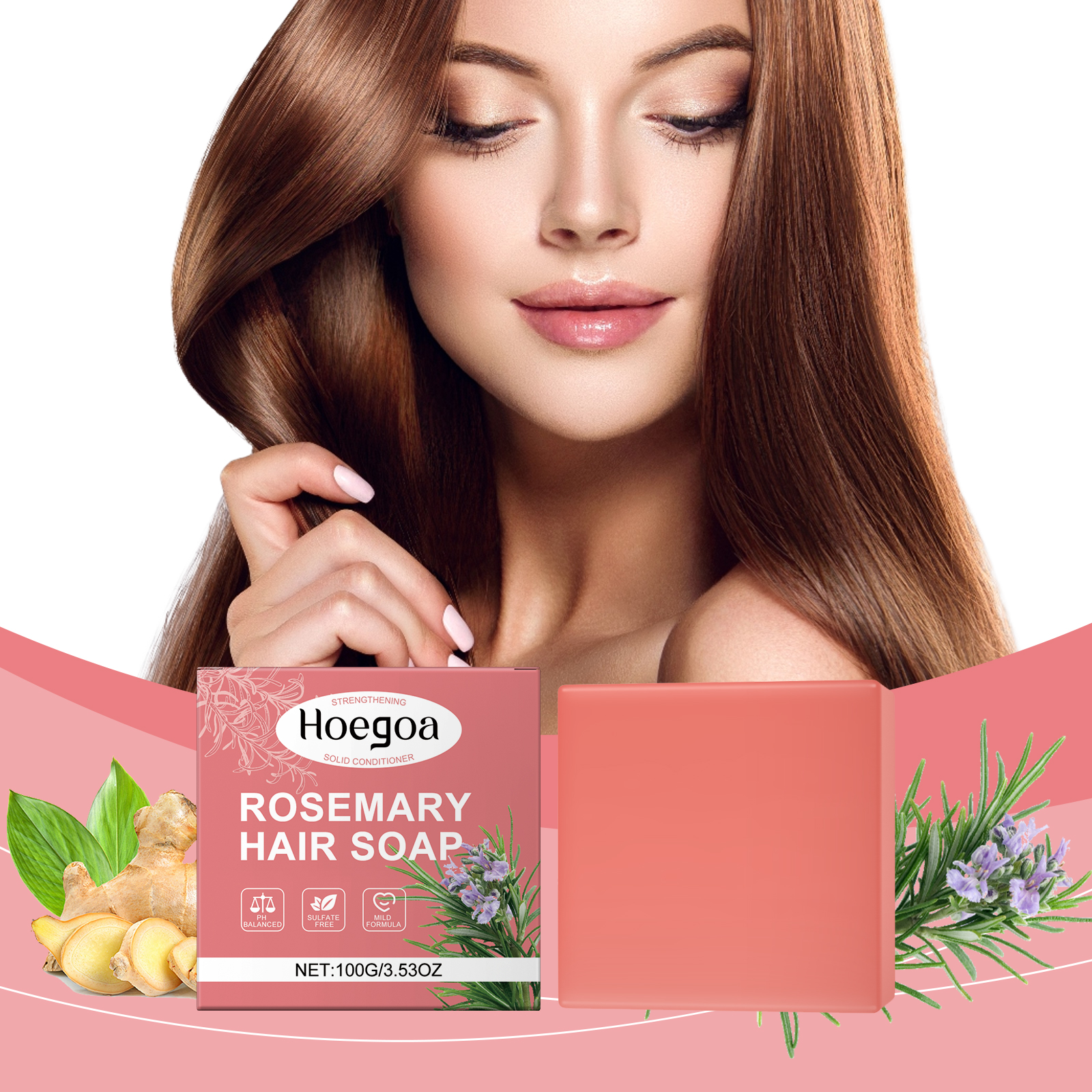 Hoegoa Shampoo Bars & Hair Soap hair treatment essence rosemary 100g | Premium Hair Care - Image 2