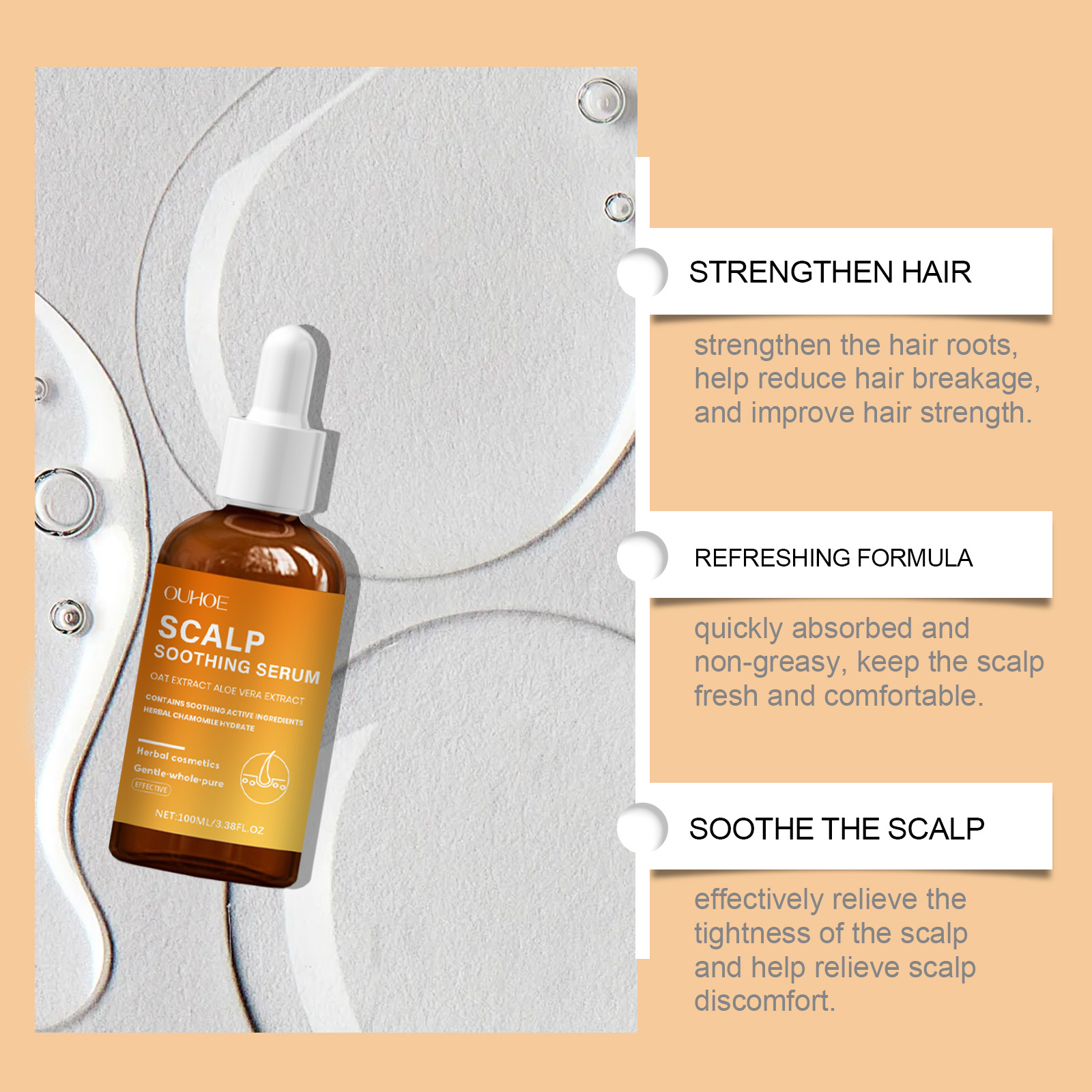 OUHOE Hair Serums & Essences hair treatment smooth repair 100ml | Premium Hair Care - Image 4