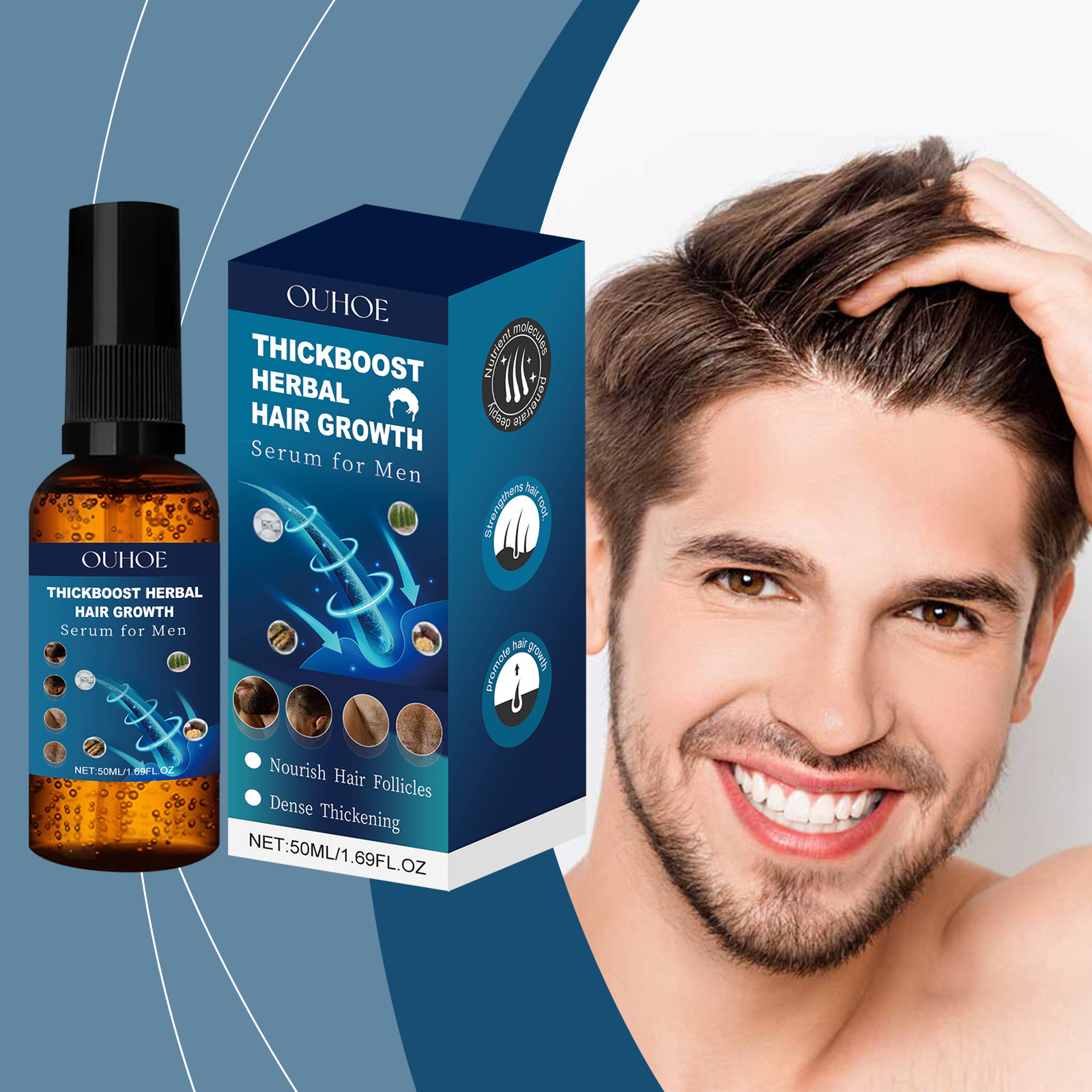 OUHOE Hair Serums & Essences smooth repair spray 50ml | Premium Hair Care - Image 2