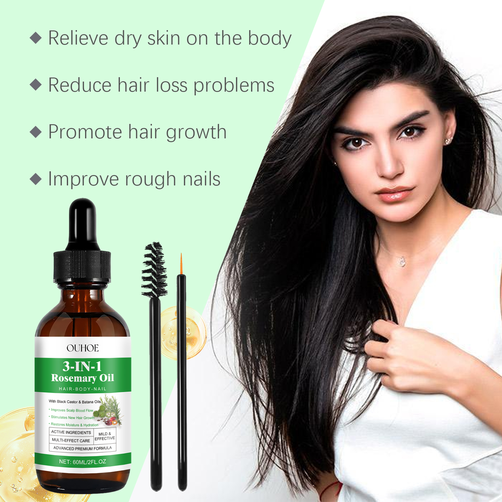 OUHOE Hair Oils & Treatments hydrating essence rosemary 1set | Premium Hair Care - Image 3